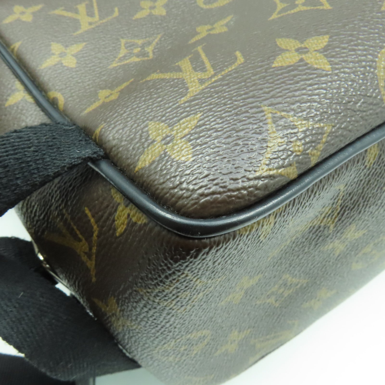 LOUIS VUITTON Monogram Josh銀扣背包黑色/啡色
