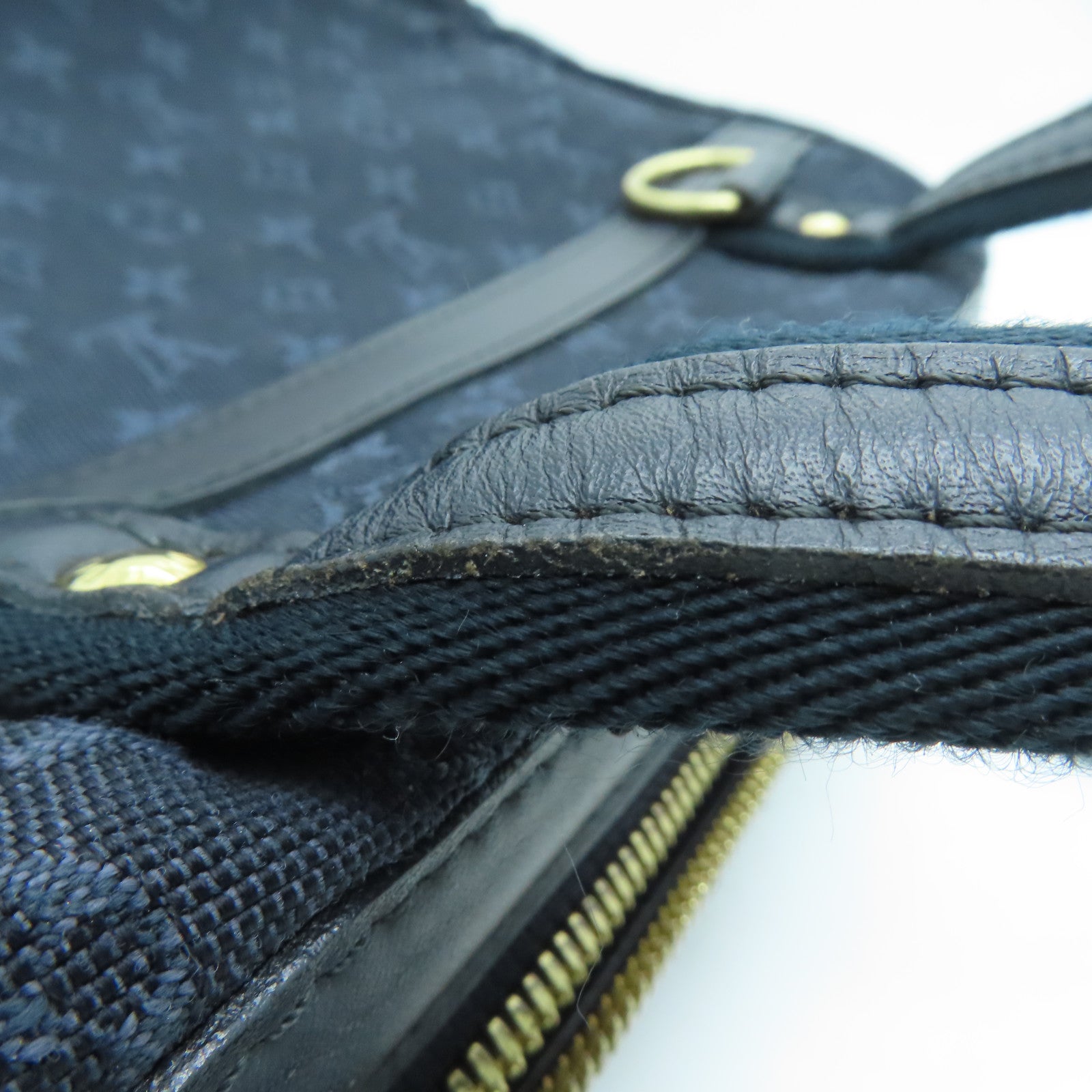 LOUIS VUITTON Monogram Mini Josephine PM金扣手挽袋藍色