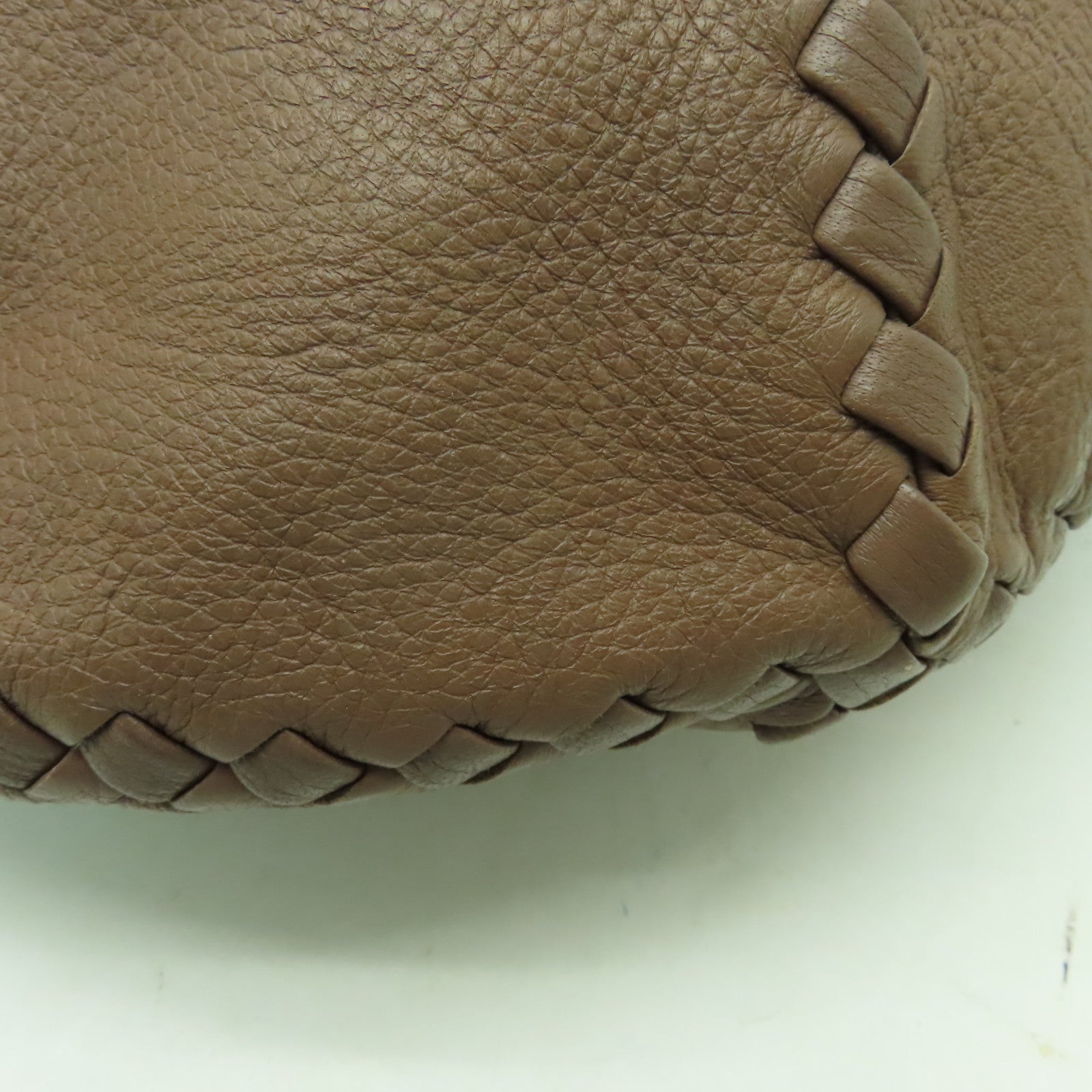 BOTTEGA VENETA 牛皮皮革Hobo肩背袋棕色