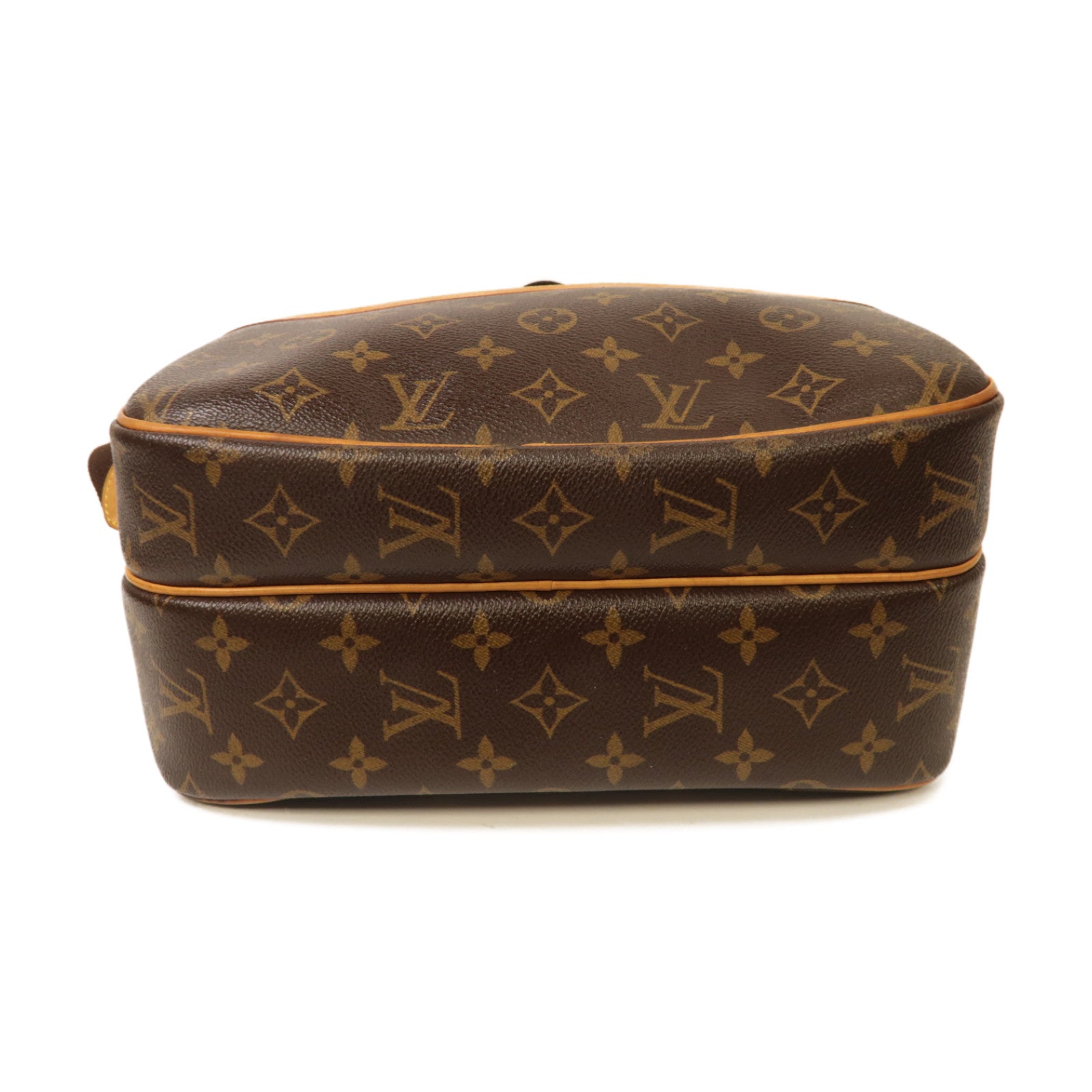 LOUIS VUITTON Monogram Reporter PM金扣肩背袋啡色