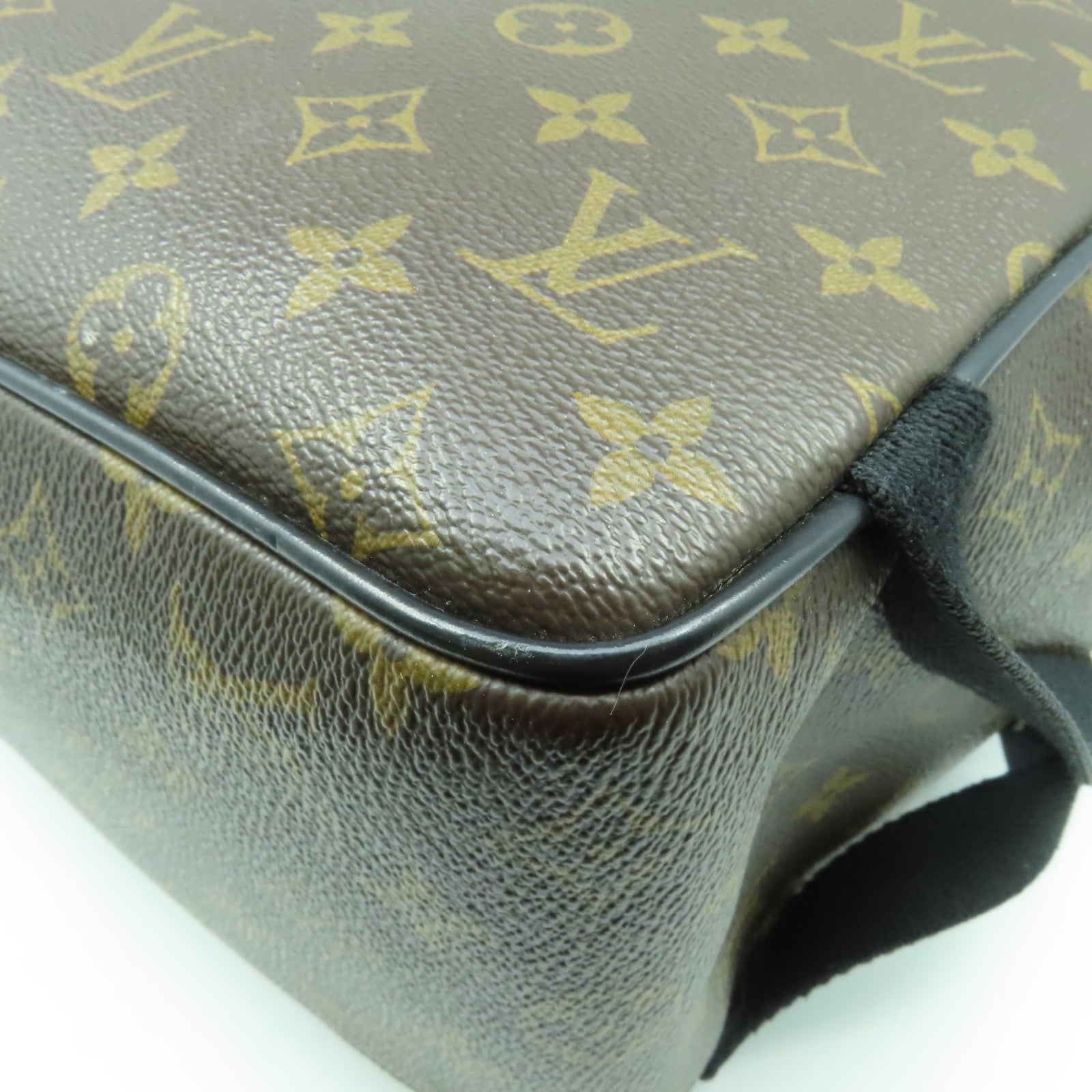 LOUIS VUITTON Monogram Josh銀扣背包黑色/啡色