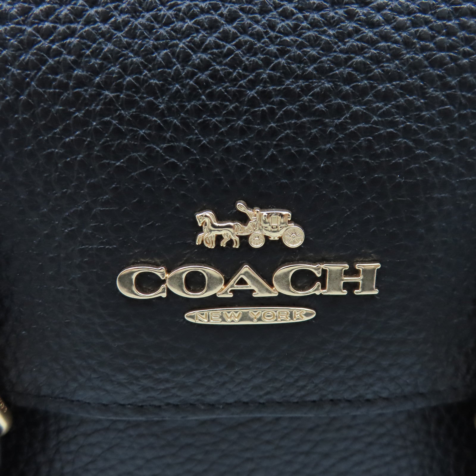 COACH 牛皮皮革Shoulder Bag鏈帶肩背袋黑色
