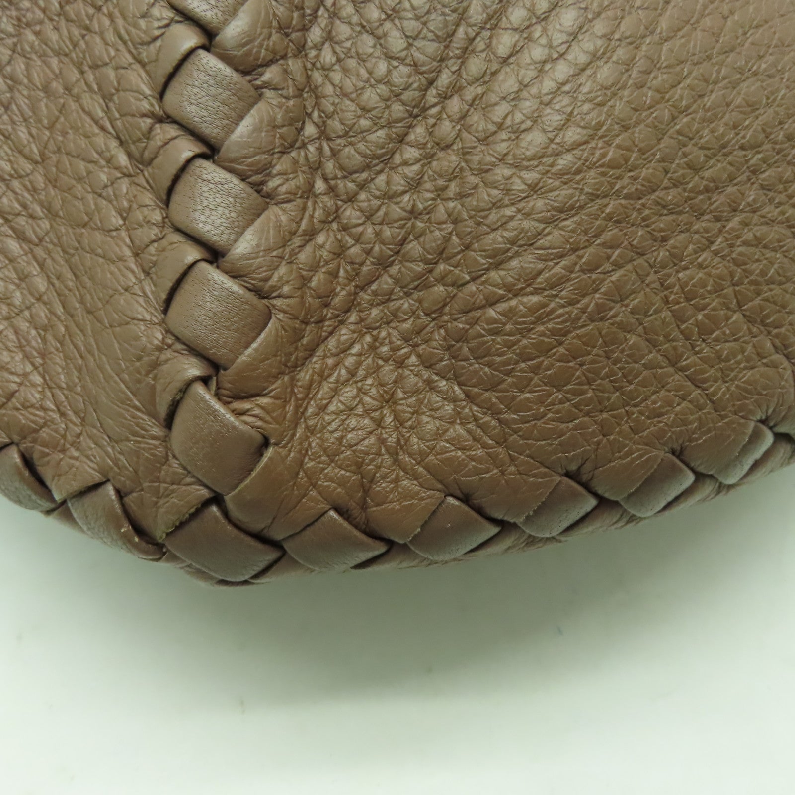 BOTTEGA VENETA 牛皮皮革Hobo肩背袋棕色