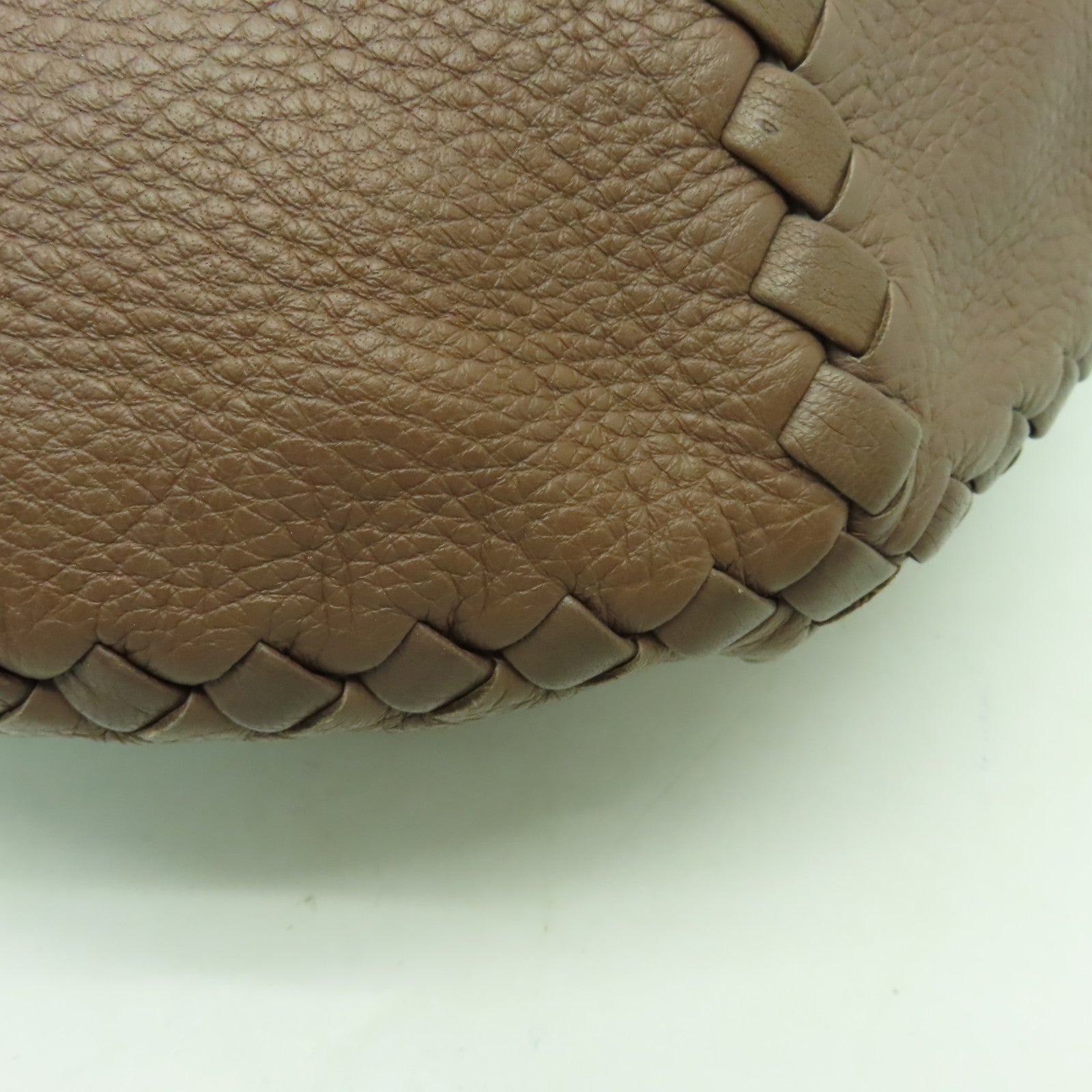 BOTTEGA VENETA 牛皮皮革Hobo肩背袋棕色