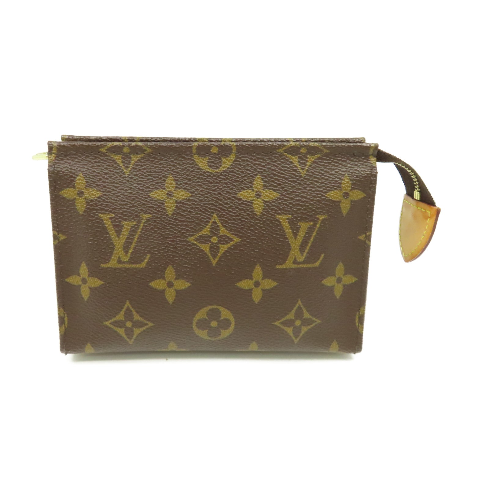LOUIS VUITTON Monogram Poche Toilette Clutch Bag金扣手拿包棕色