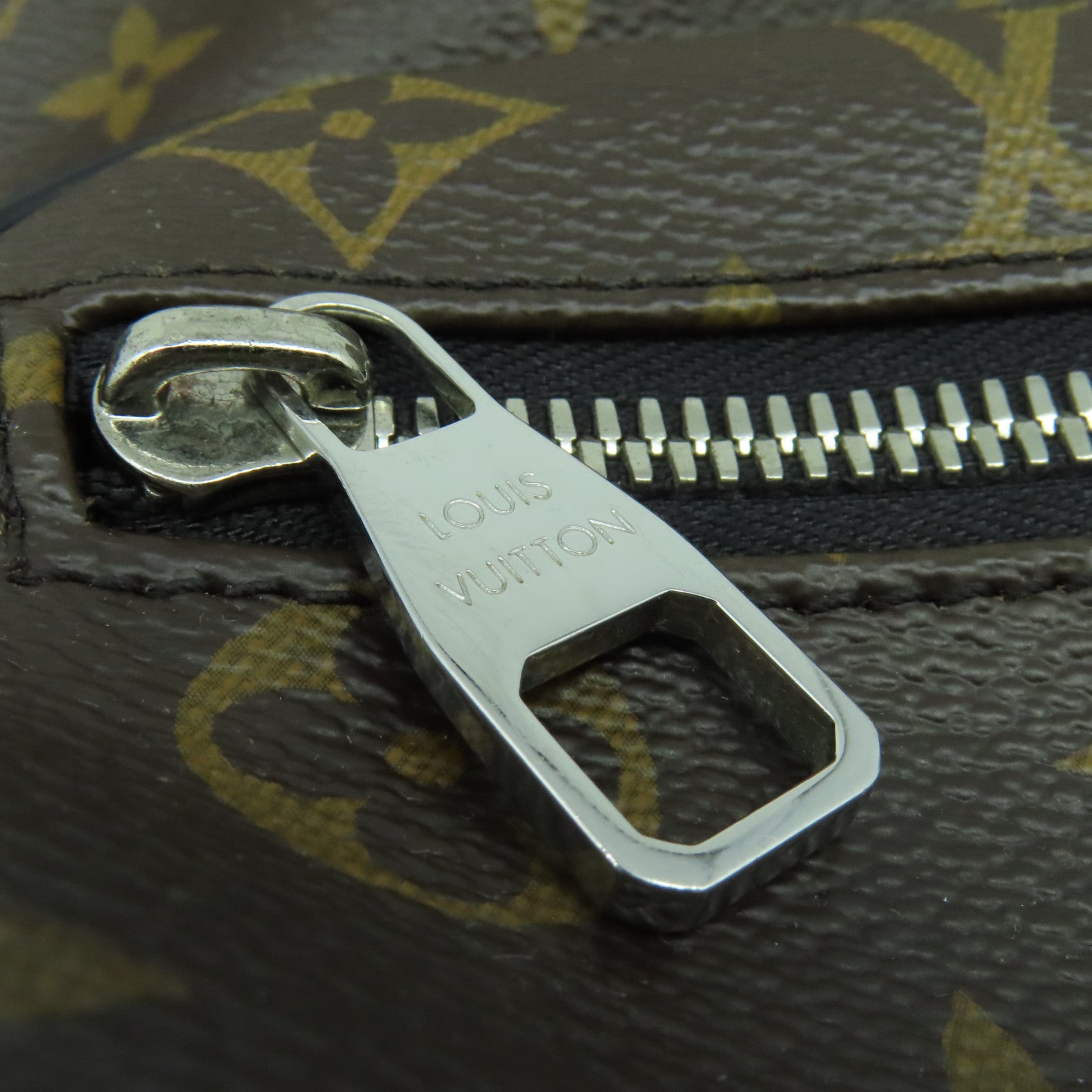 LOUIS VUITTON Monogram Josh銀扣背包黑色/啡色