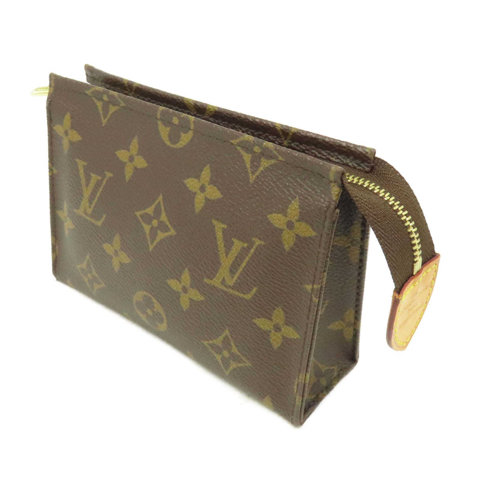 LOUIS VUITTON Monogram Poche Toilette Clutch Bag金扣手拿包棕色