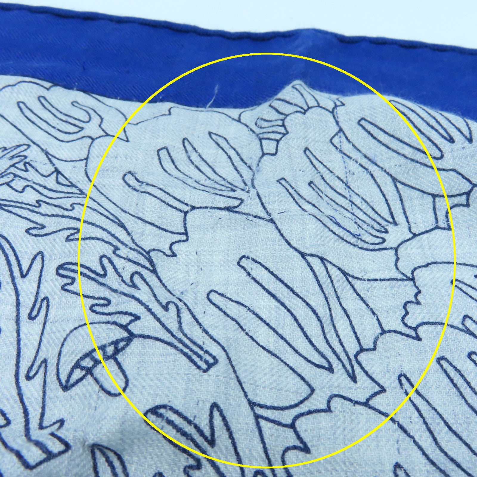 HERMES Cashmere/丝质Scarf丝巾蓝色/灰色