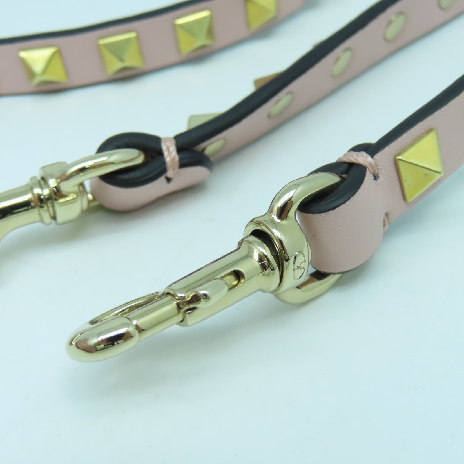Valentino 皮革2 Way Shoulder金扣手挽肩背兩用袋粉紅色綠色/藍色
