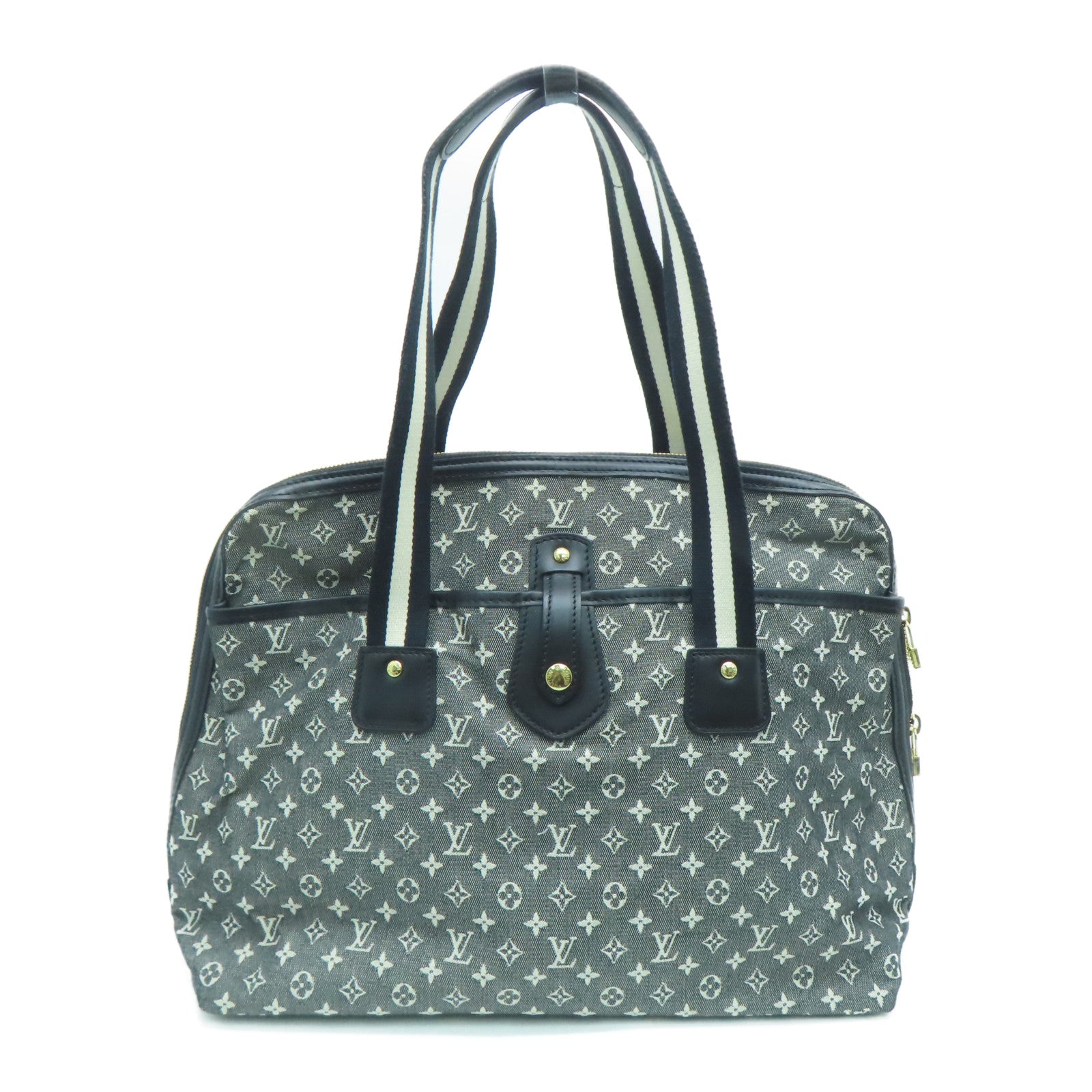 LOUIS VUITTON Monogram Mini Cabas Marykate Gold Buckle Shoulder Bag Black