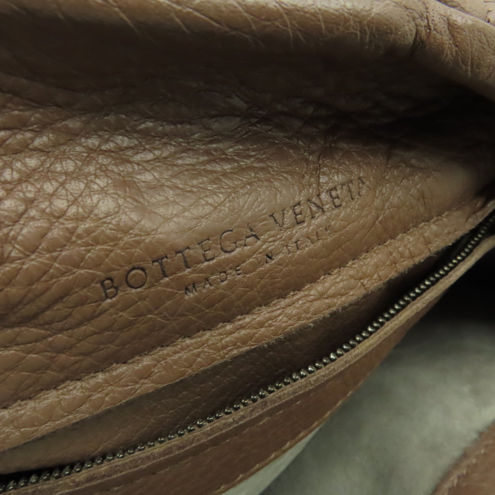 BOTTEGA VENETA 牛皮皮革Hobo肩背袋棕色