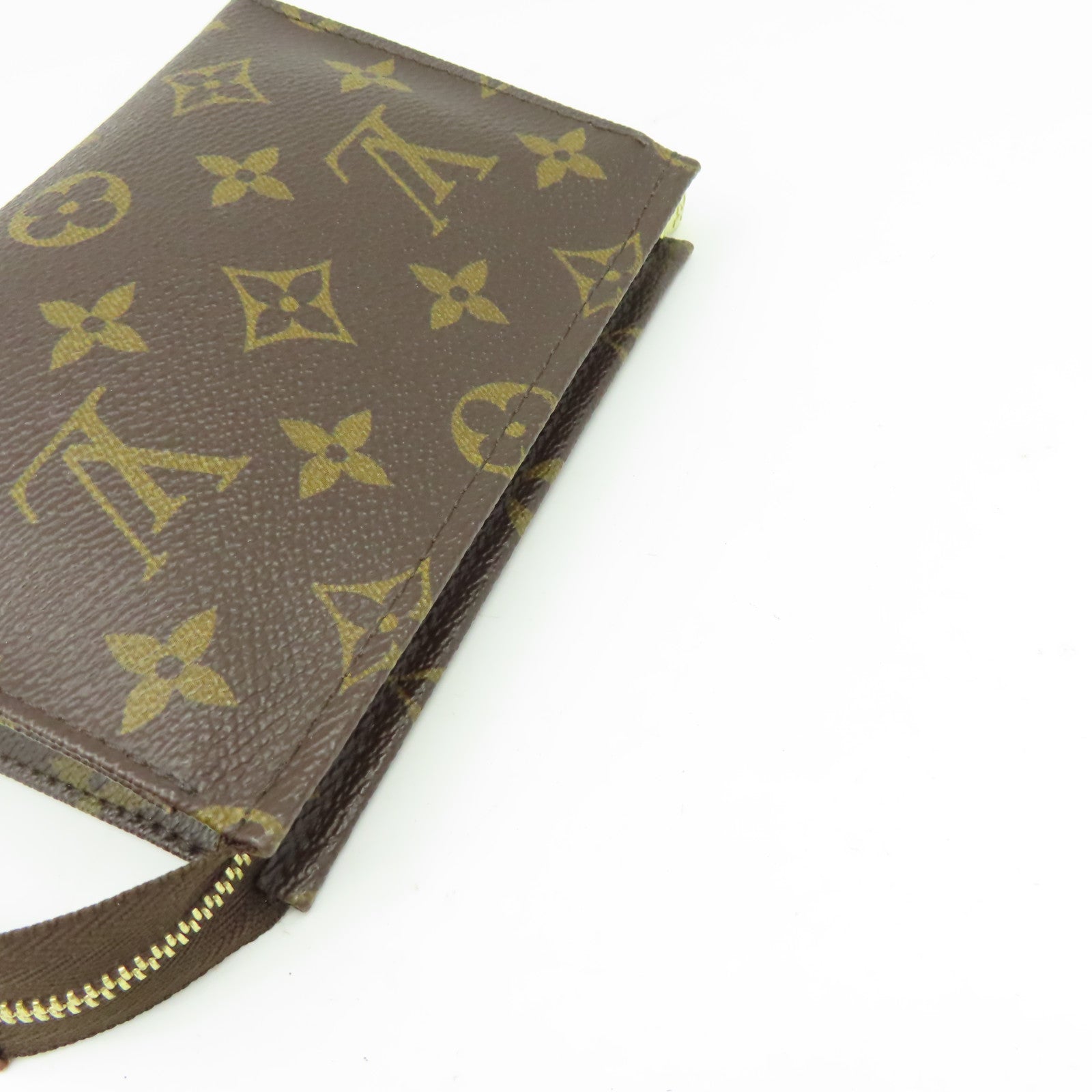 LOUIS VUITTON Monogram Poche Toilette Clutch Bag金扣手拿包棕色