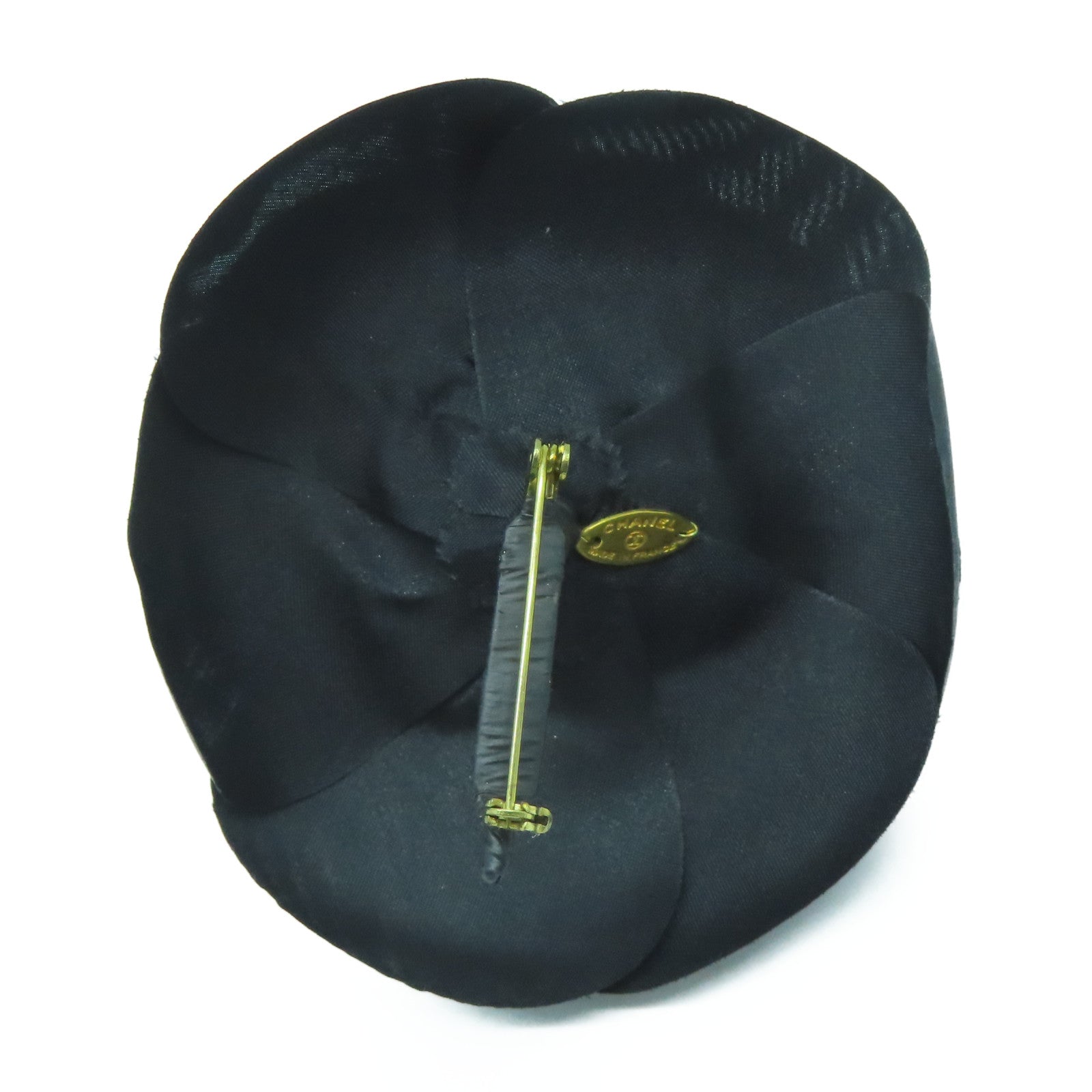 CHANEL 帆布Brooch胸針黑色