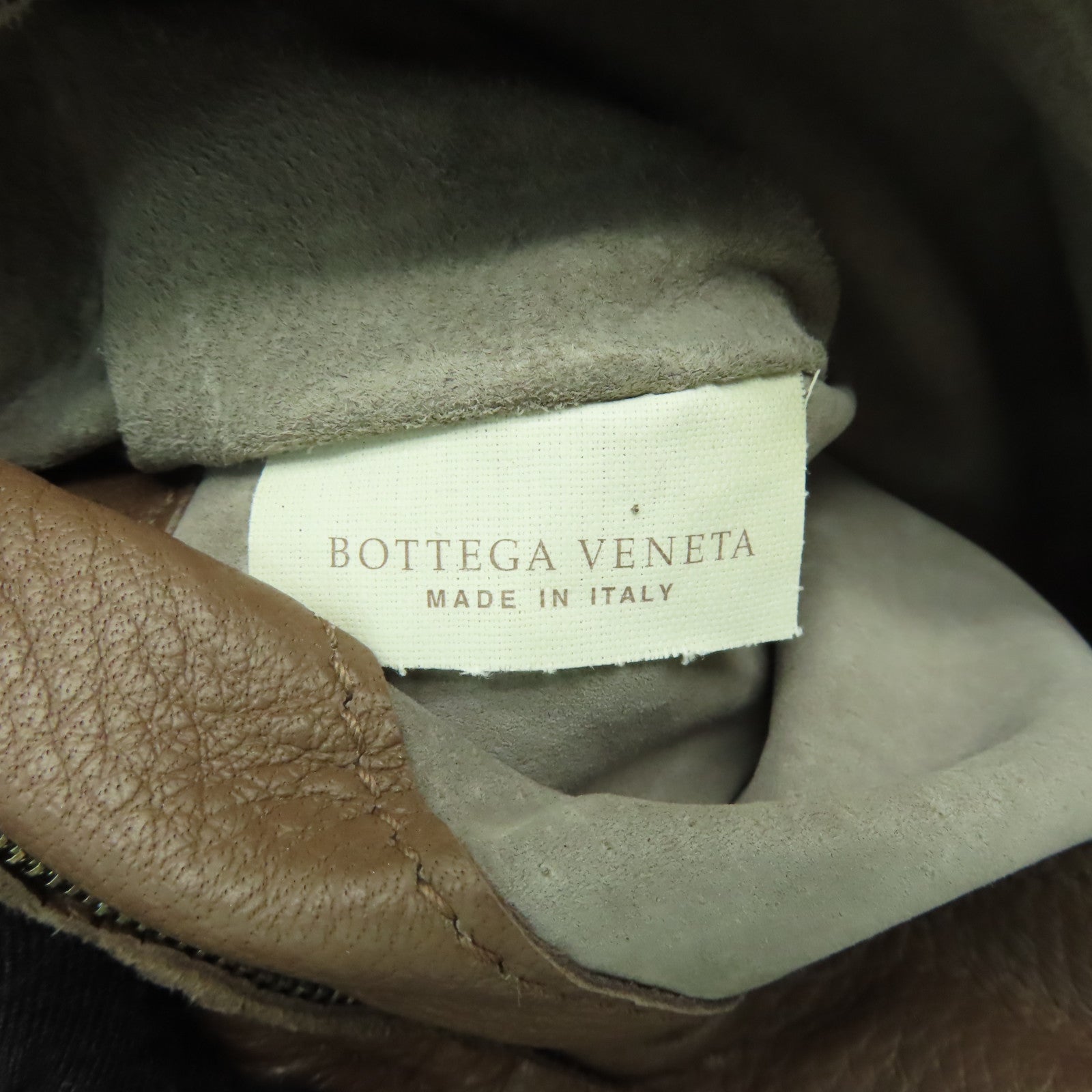 BOTTEGA VENETA 牛皮皮革Hobo肩背袋棕色