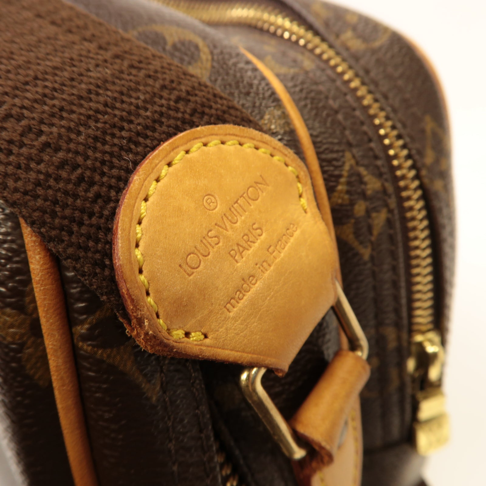 LOUIS VUITTON Monogram Reporter PM金扣肩背袋啡色