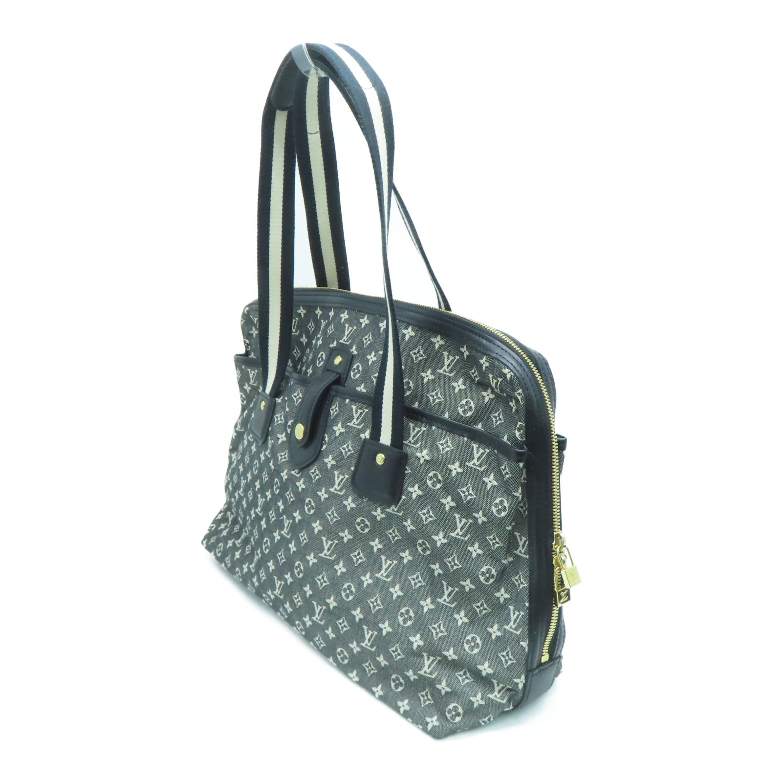LOUIS VUITTON Monogram Mini Cabas Marykate Gold Buckle Shoulder Bag Black