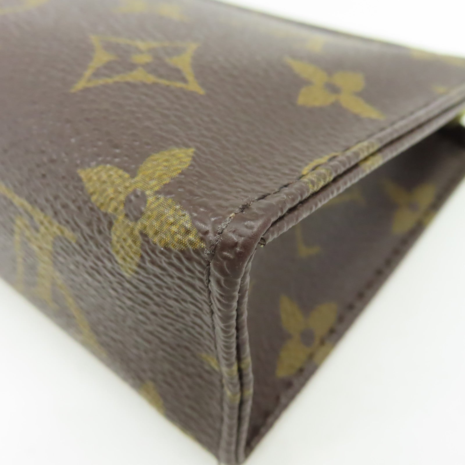 LOUIS VUITTON Monogram Poche Toilette Clutch Bag金扣手拿包棕色