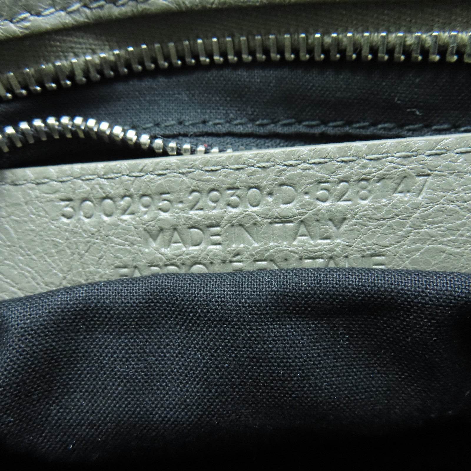BALENCIAGA 牛皮皮革Mini City银扣手挽肩背两用袋灰色