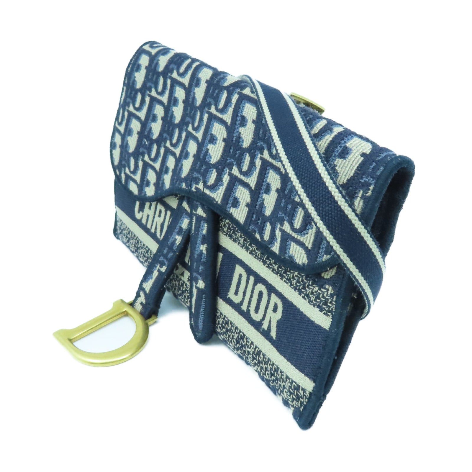 Dior 【激減優惠】帆布Belt Bag金扣腰包藍色