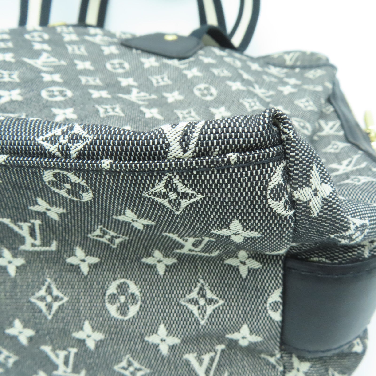 LOUIS VUITTON Monogram Mini Cabas Marykate Gold Buckle Shoulder Bag Black
