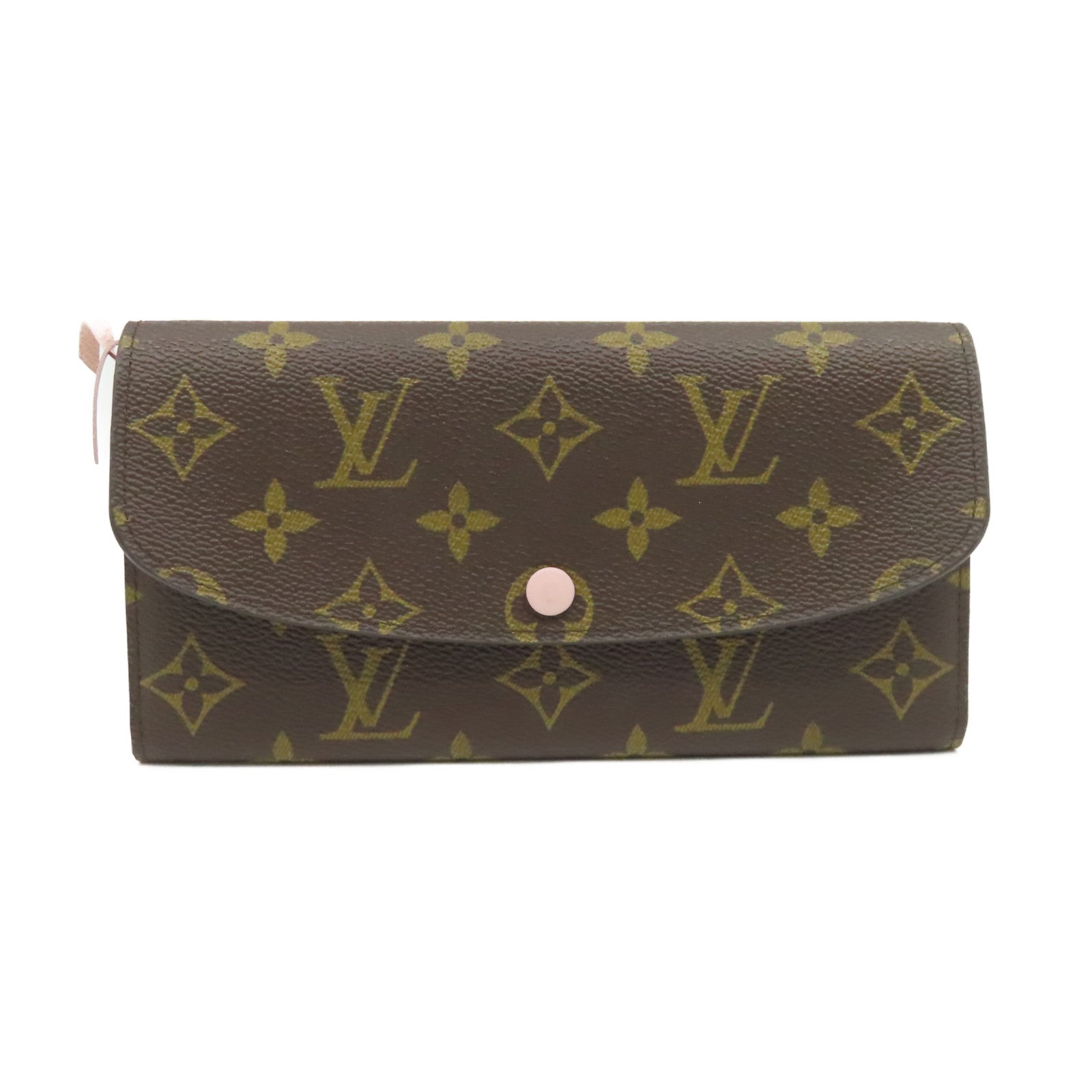 LOUIS VUITTON Monogram Emilie Long wallet長錢包啡色/粉紅色