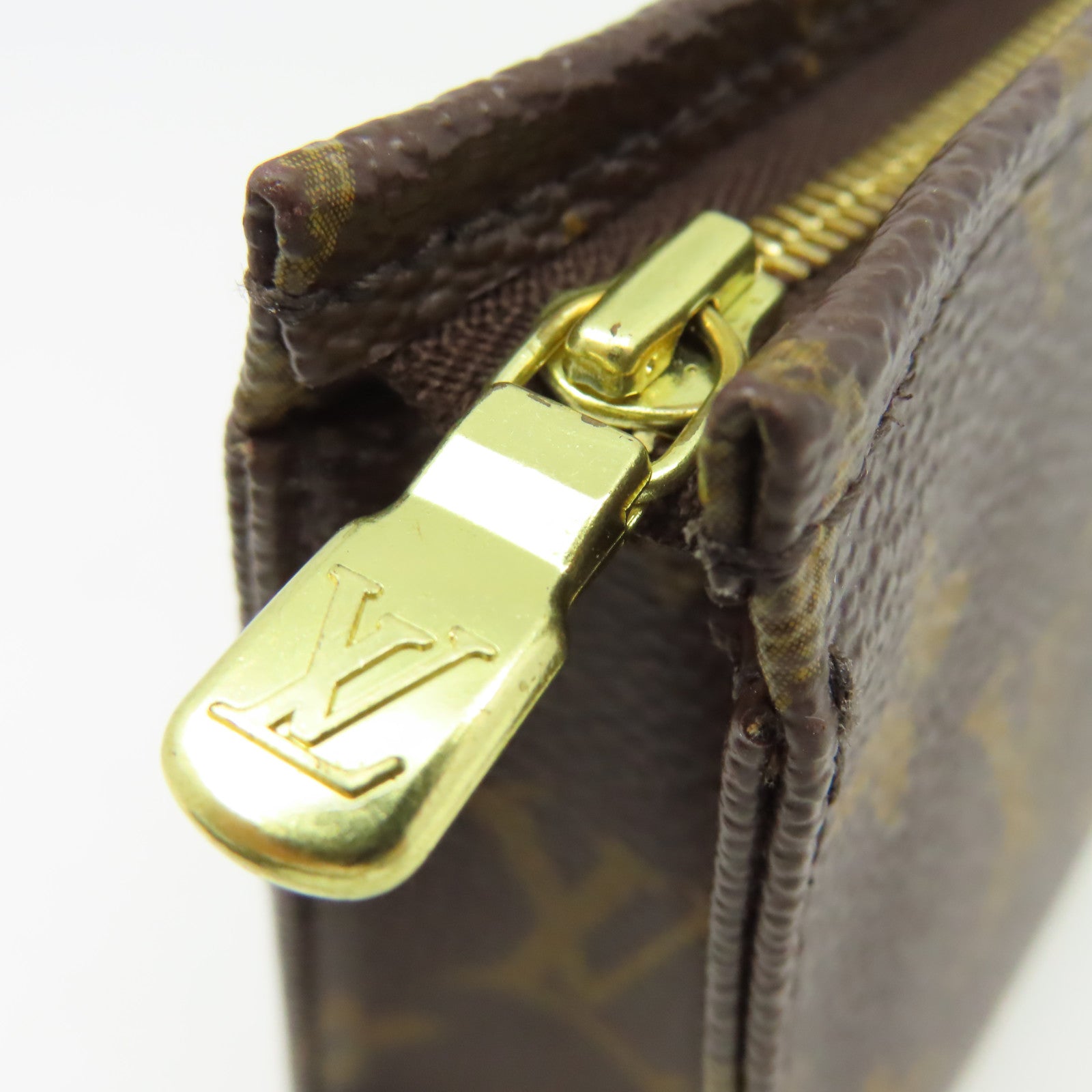 LOUIS VUITTON Monogram Poche Toilette Clutch Bag金扣手拿包棕色