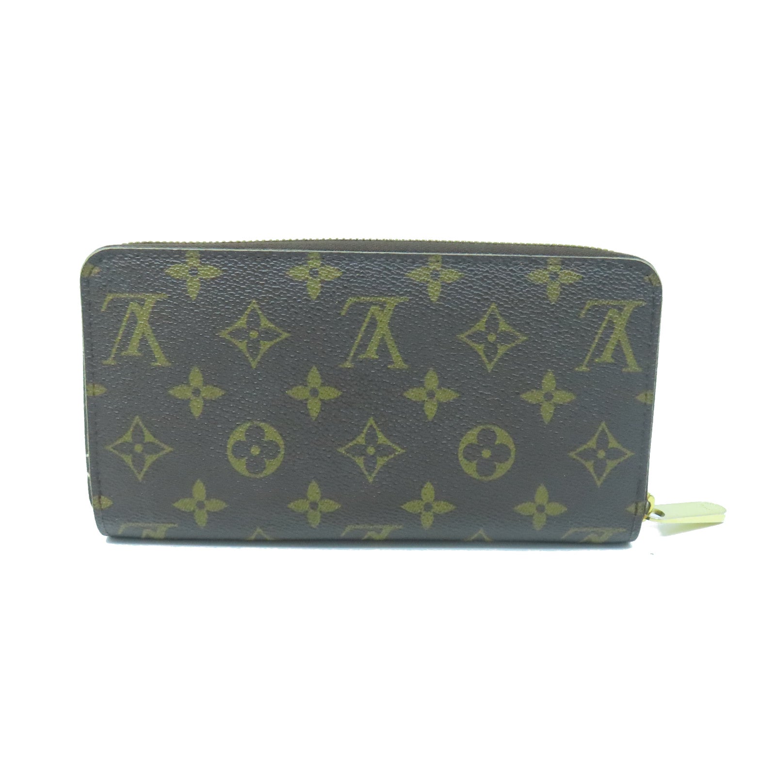 LOUIS VUITTON Monogram Zipper Long Wallet Gold Buckle Long Wallet Brown