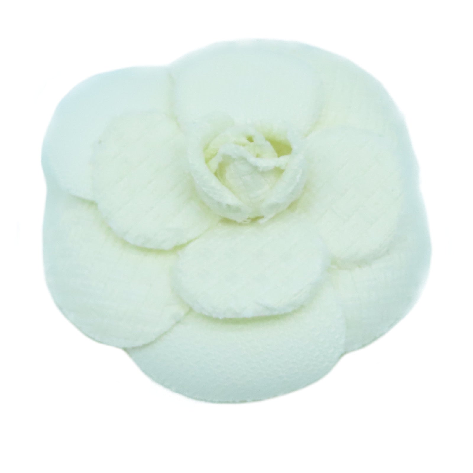 CHANEL 帆布Brooch胸針白色
