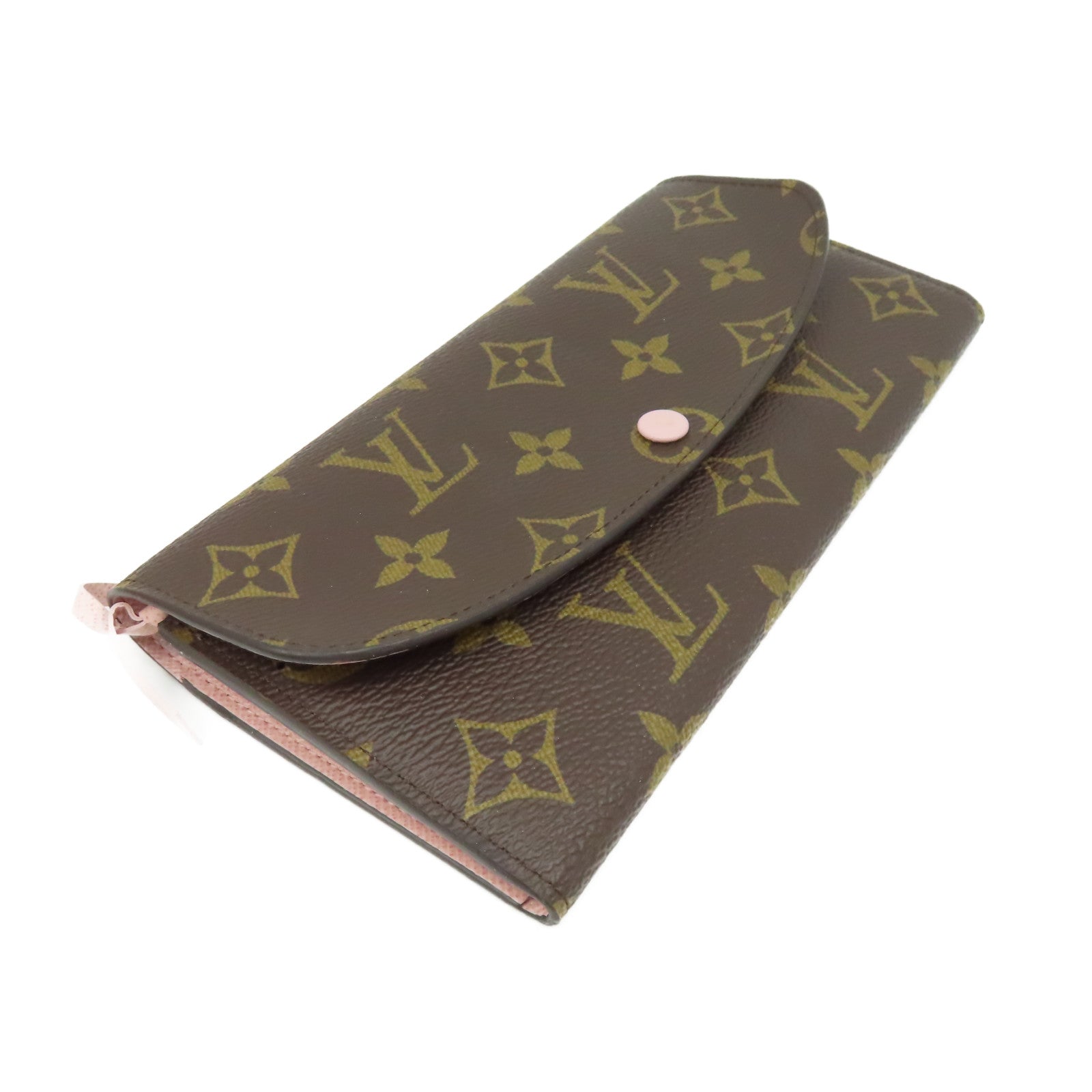 LOUIS VUITTON Monogram Emilie Long wallet長錢包啡色/粉紅色