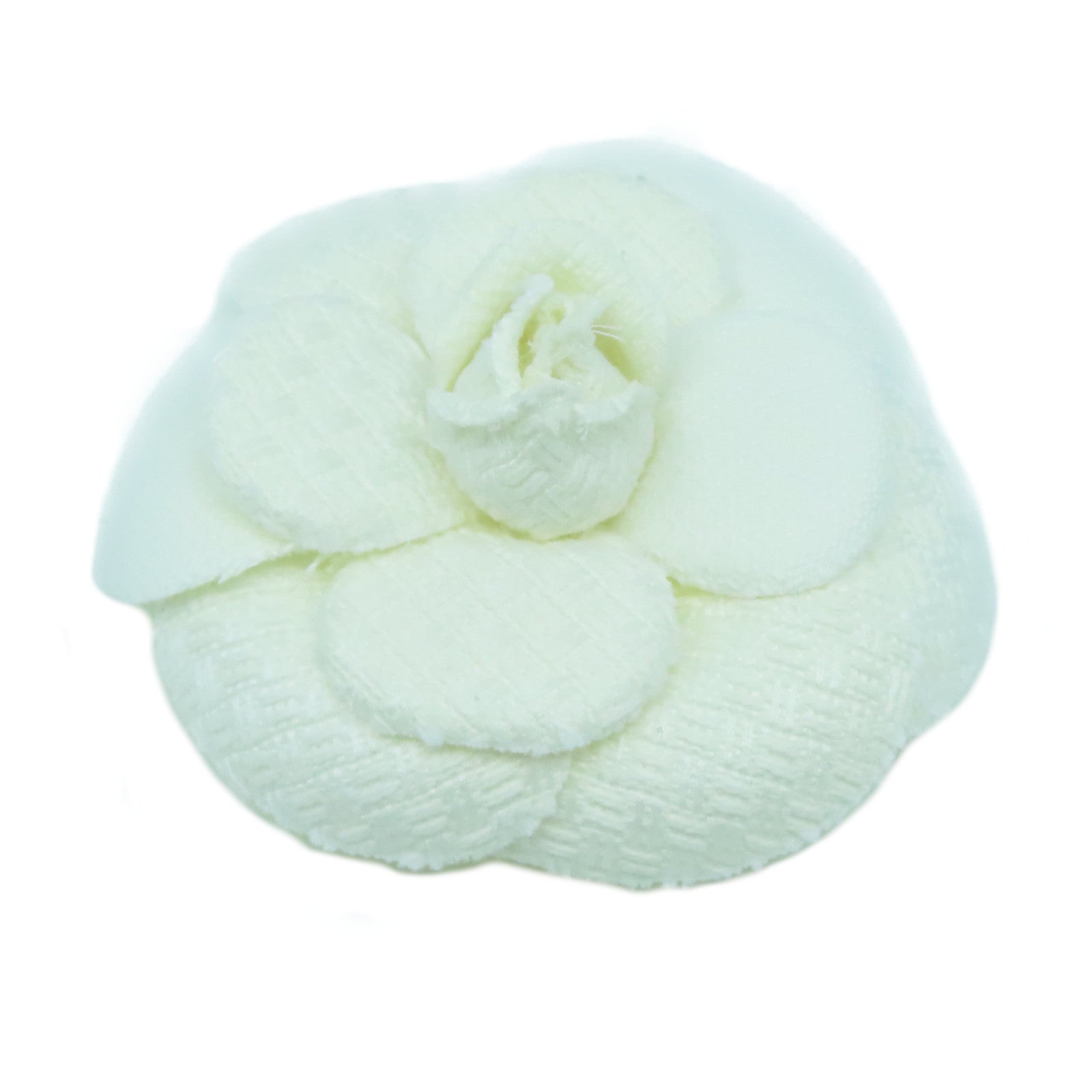 CHANEL 帆布Brooch胸針白色
