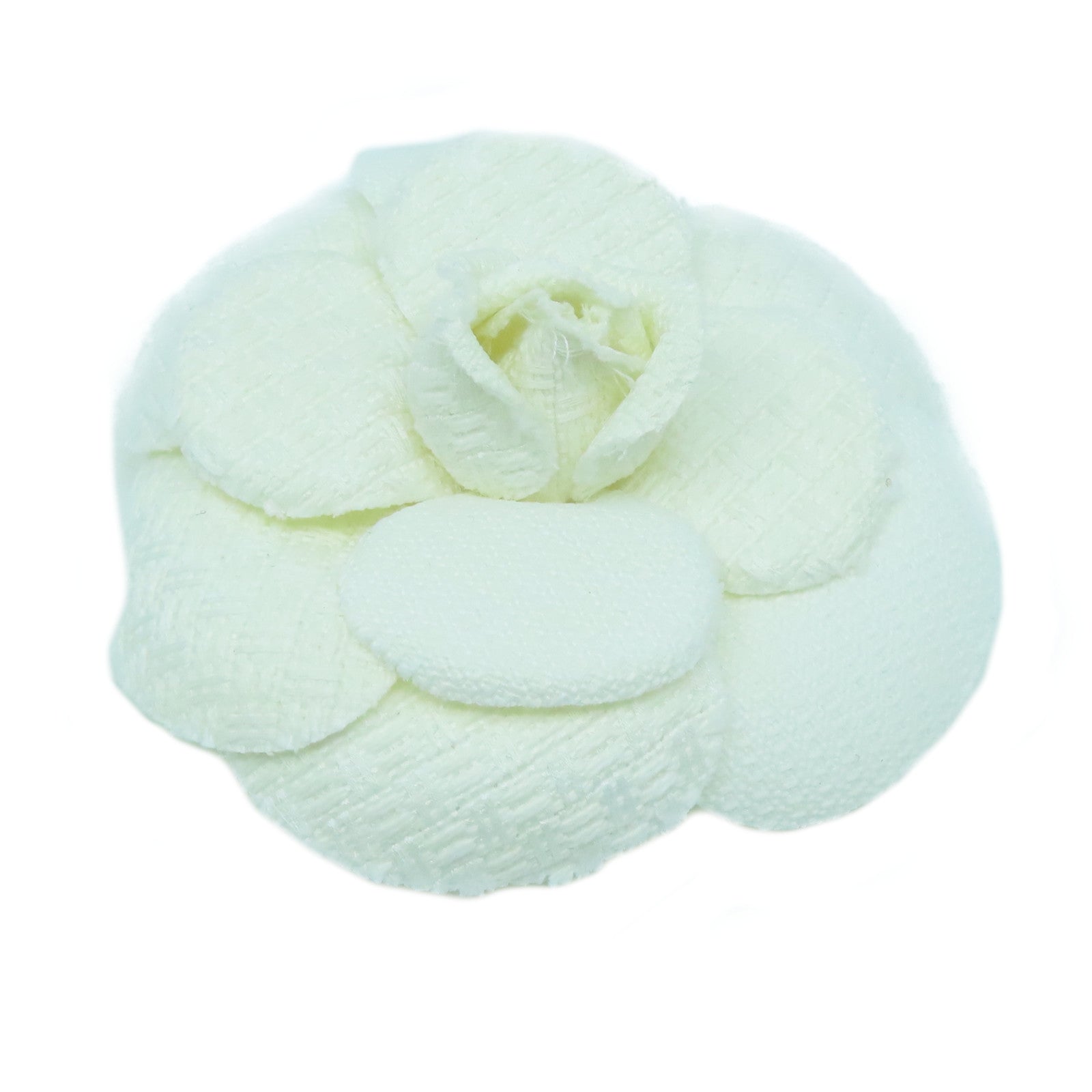 CHANEL 帆布Brooch胸針白色