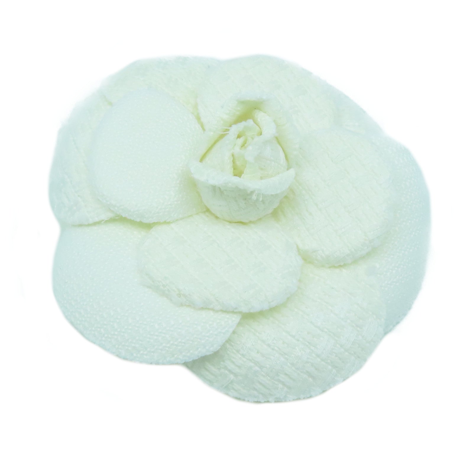 CHANEL 帆布Brooch胸針白色