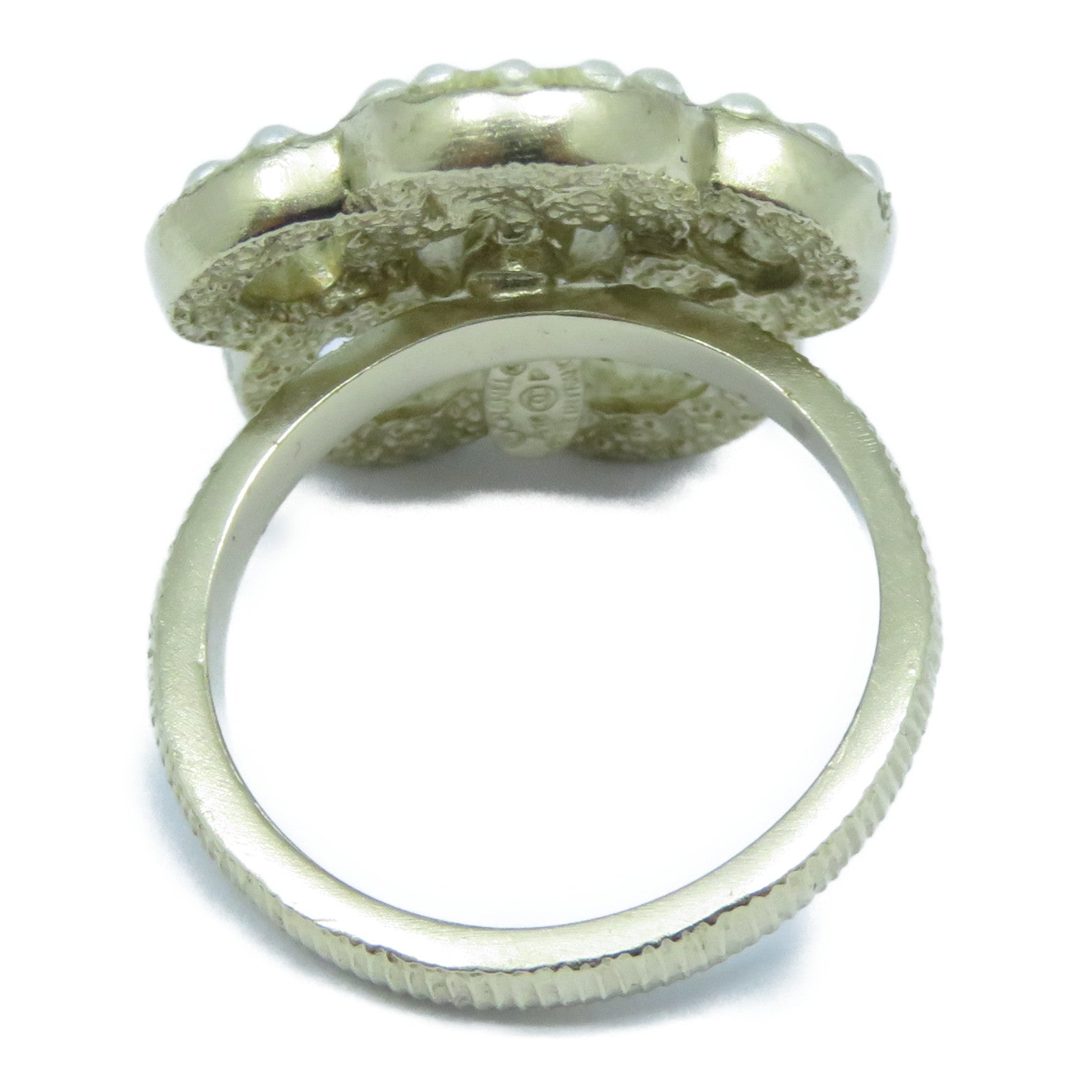 CHANEL 金屬Ring戒指US#5.75金色/白色/黑色