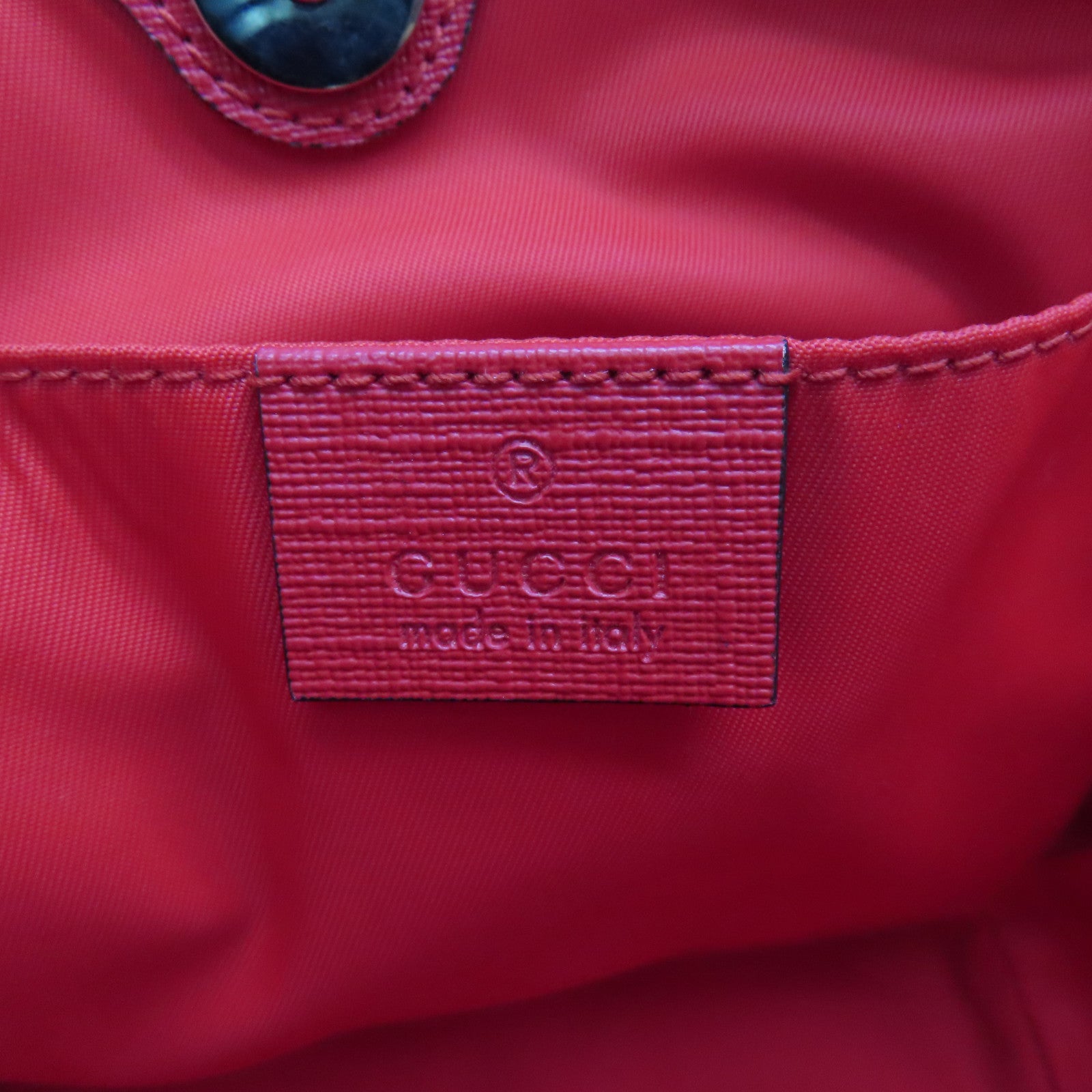 GUCCI 塗層帆布Handbag銀扣手挽袋棕色