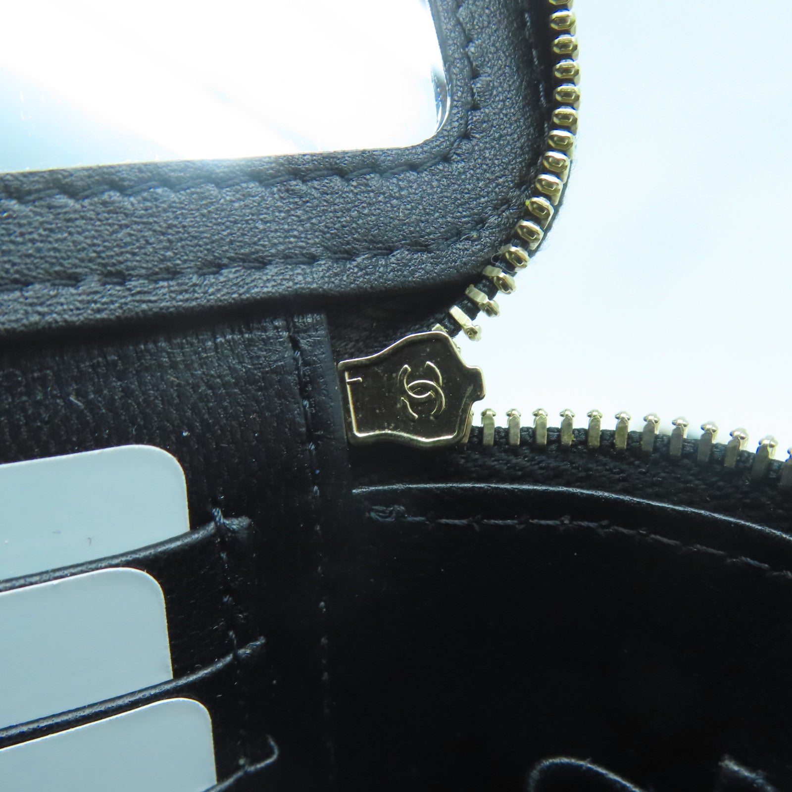 CHANEL 羊皮皮革Handle Vanity Case金扣手挽肩背兩用袋黑色