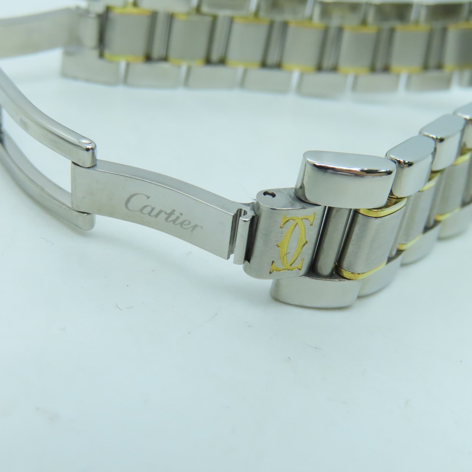 CARTIER Must de 25mm 18K黃金/不鏽鋼手錶石英機芯銀色