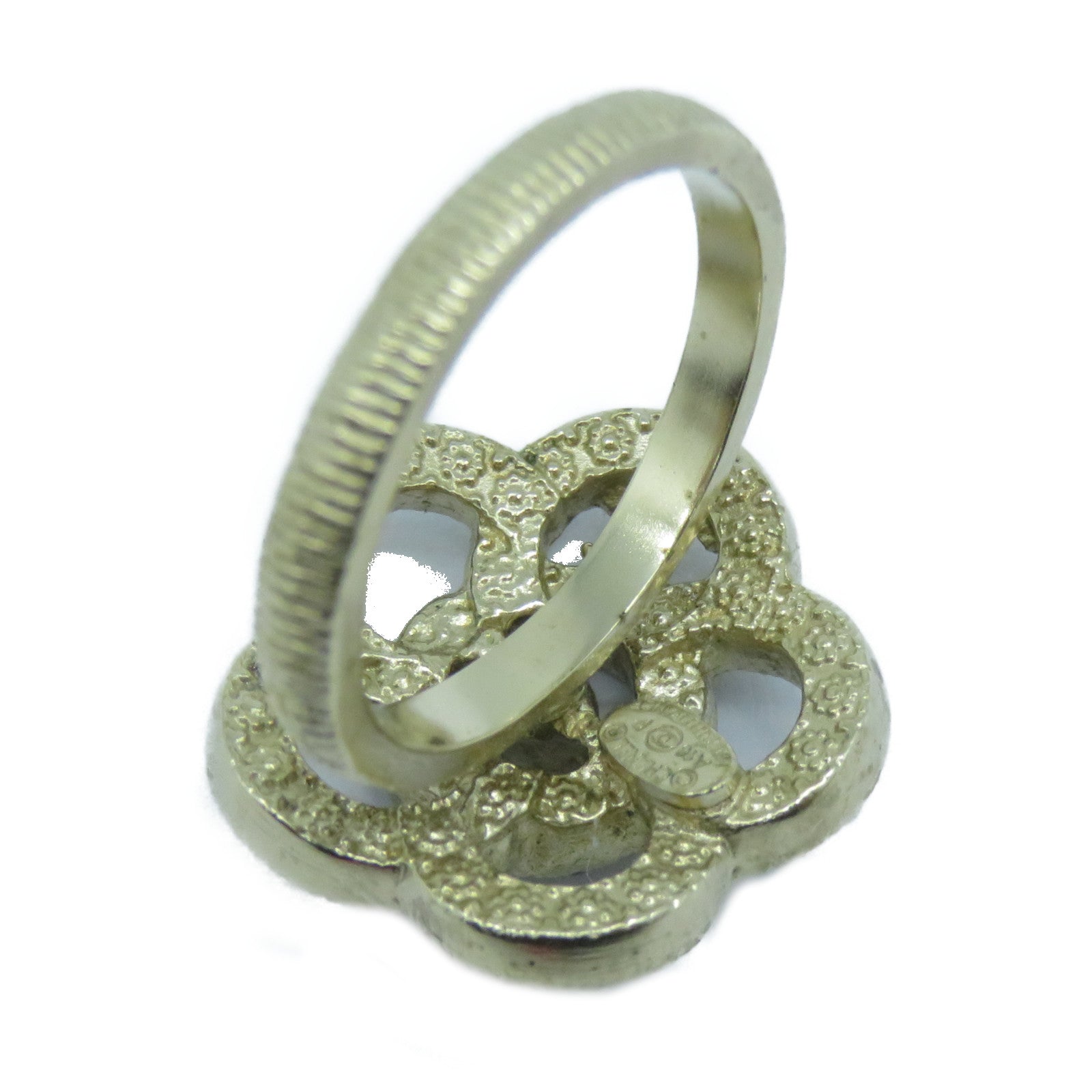 CHANEL 金屬Ring戒指US#5.75金色/白色/黑色