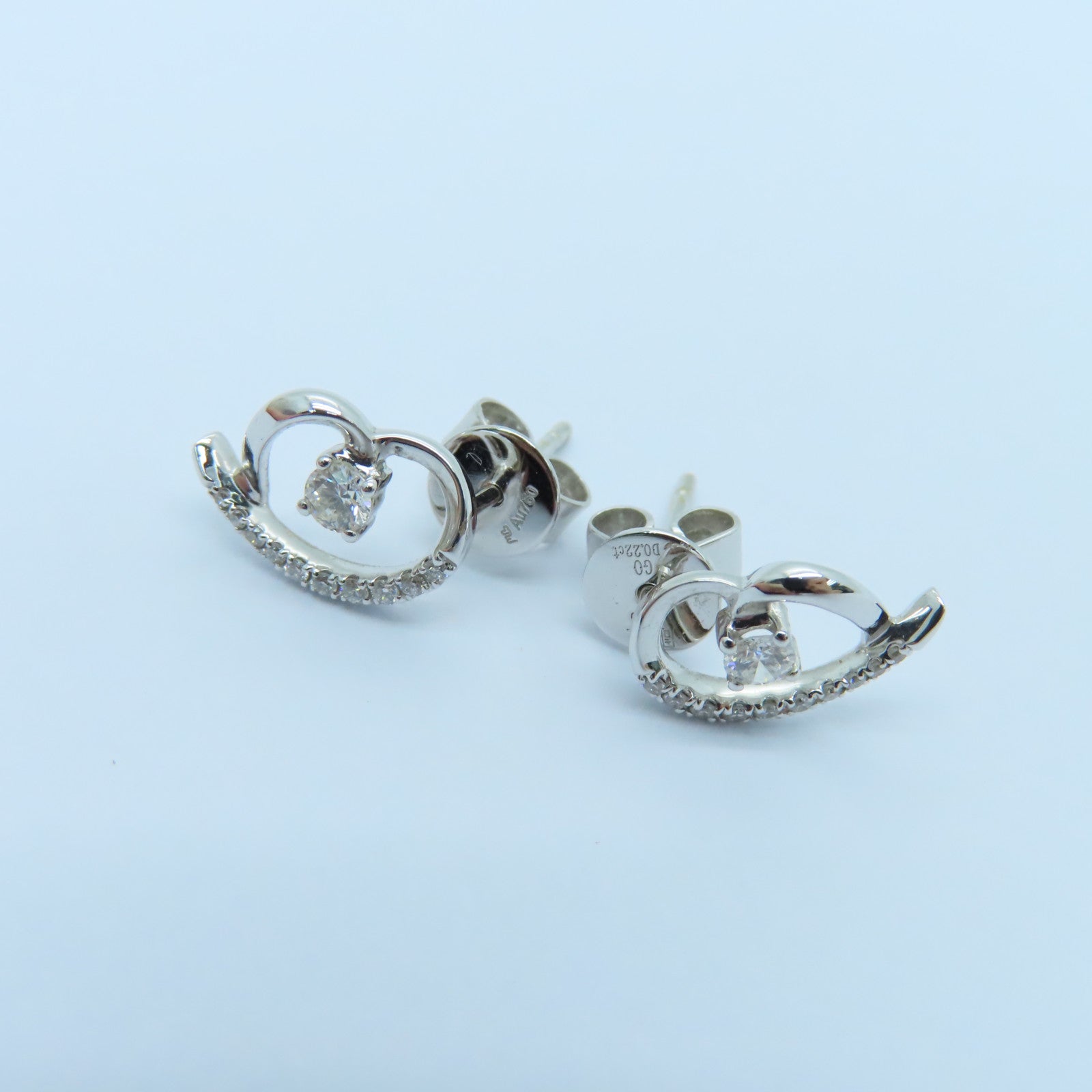 JEWELRY 18K白金Diamond Earring 0.22x2ct鑽石耳環