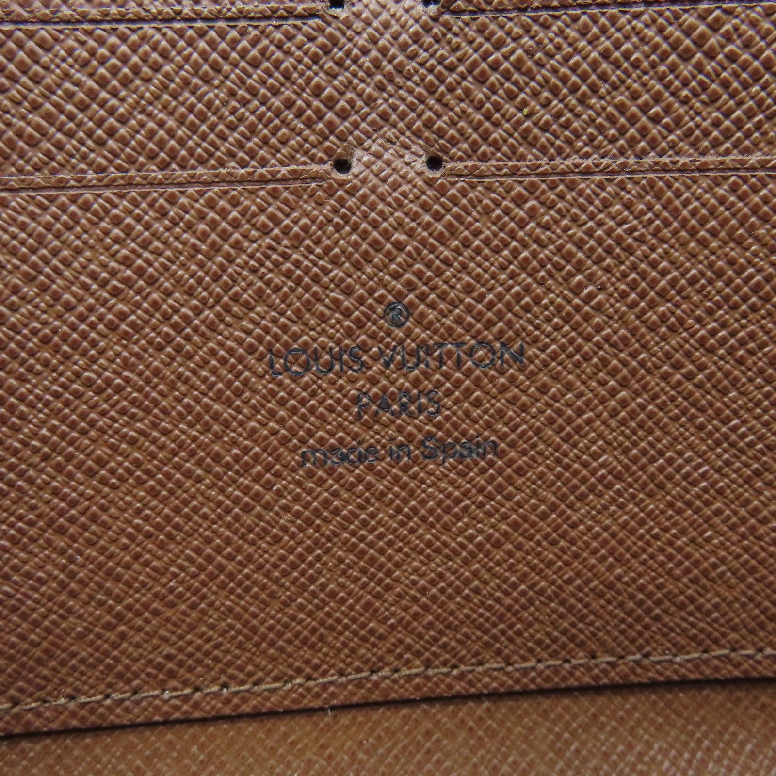 LOUIS VUITTON Monogram Zipper Long Wallet Gold Buckle Long Wallet Brown