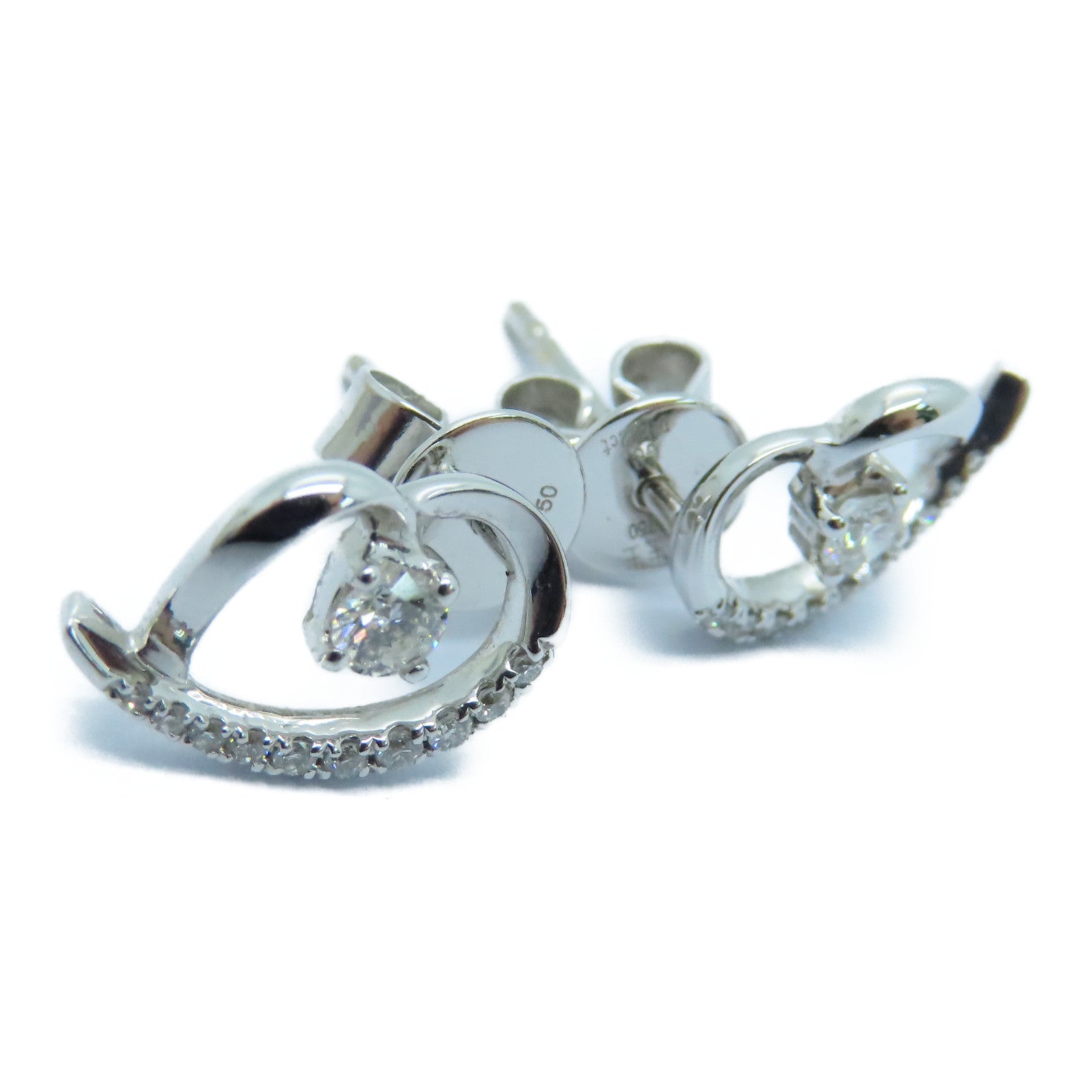 JEWELRY 18K白金Diamond Earring 0.22x2ct鑽石耳環
