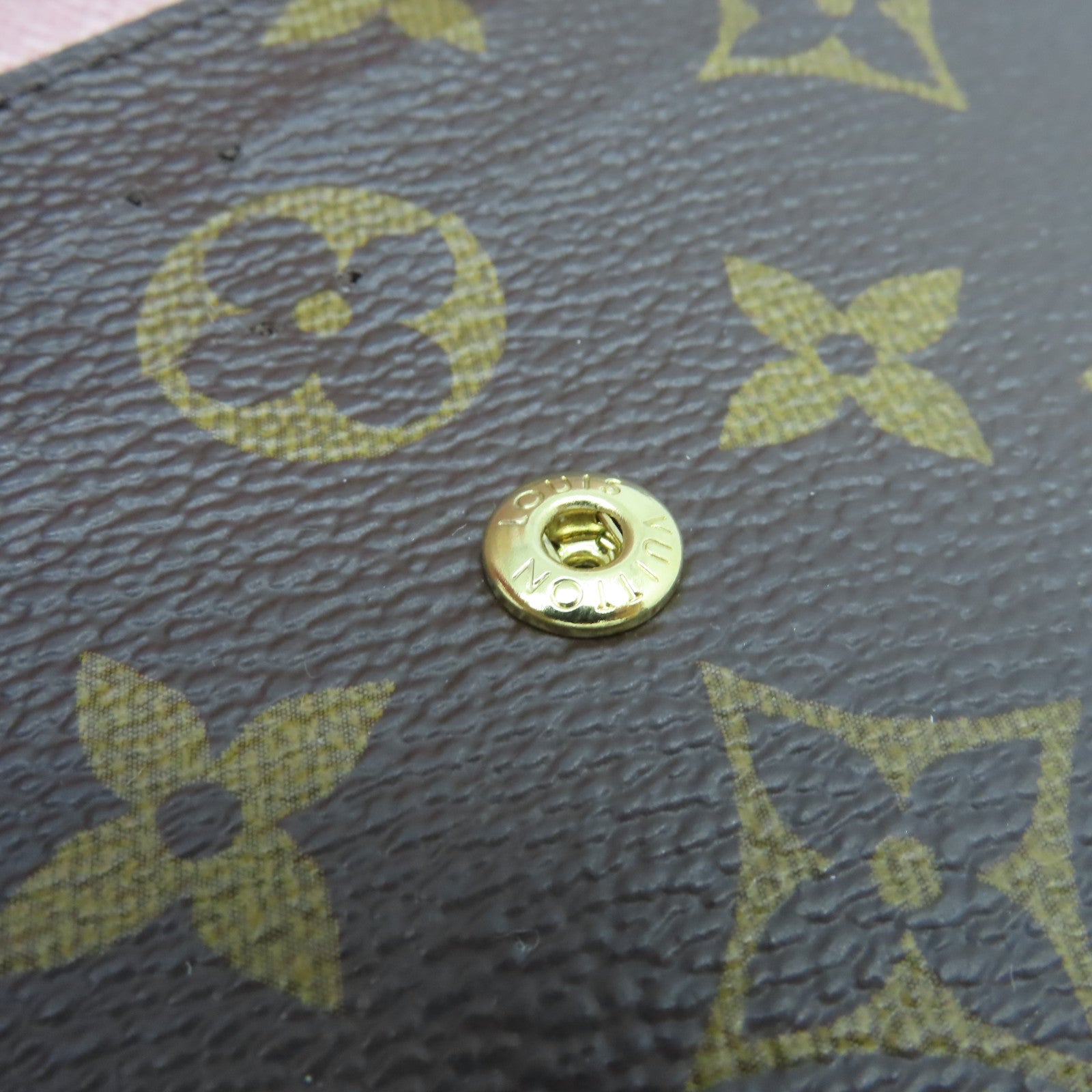 LOUIS VUITTON Monogram Emilie Long wallet長錢包啡色/粉紅色