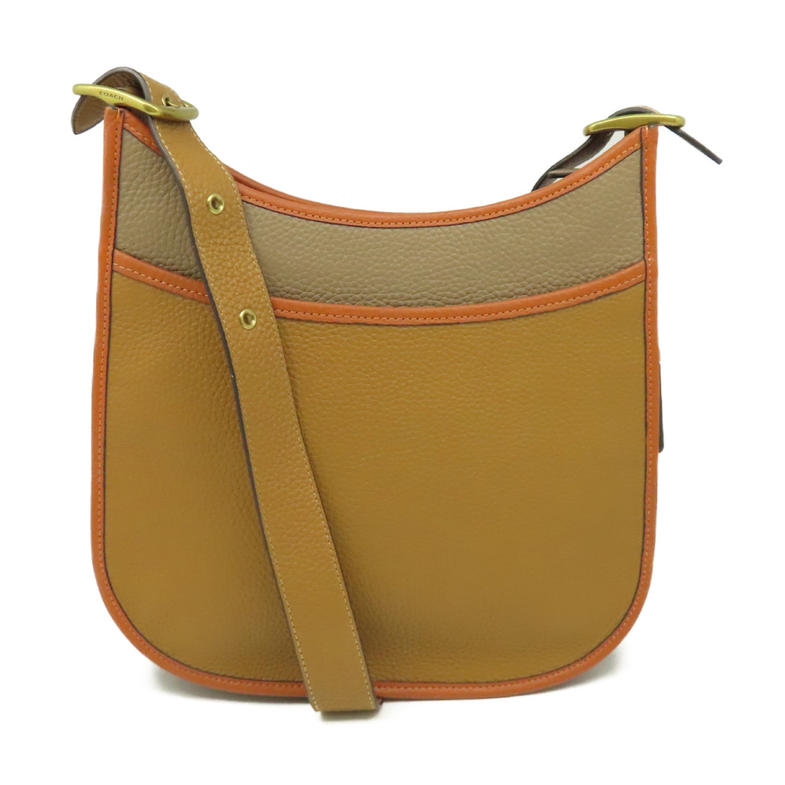 COACH 牛皮皮革Shoulder Bag肩背袋啡色