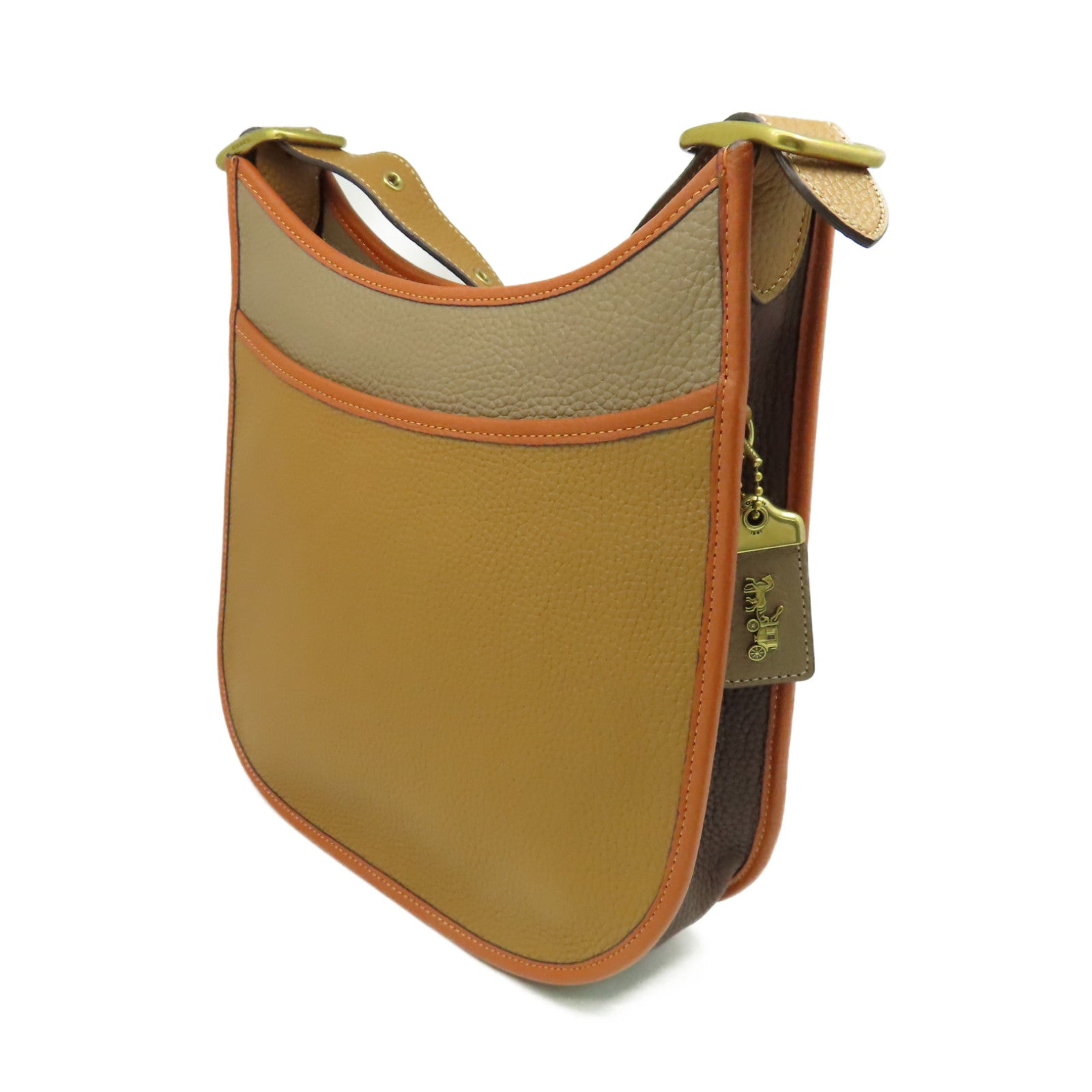 COACH 牛皮皮革Shoulder Bag肩背袋啡色