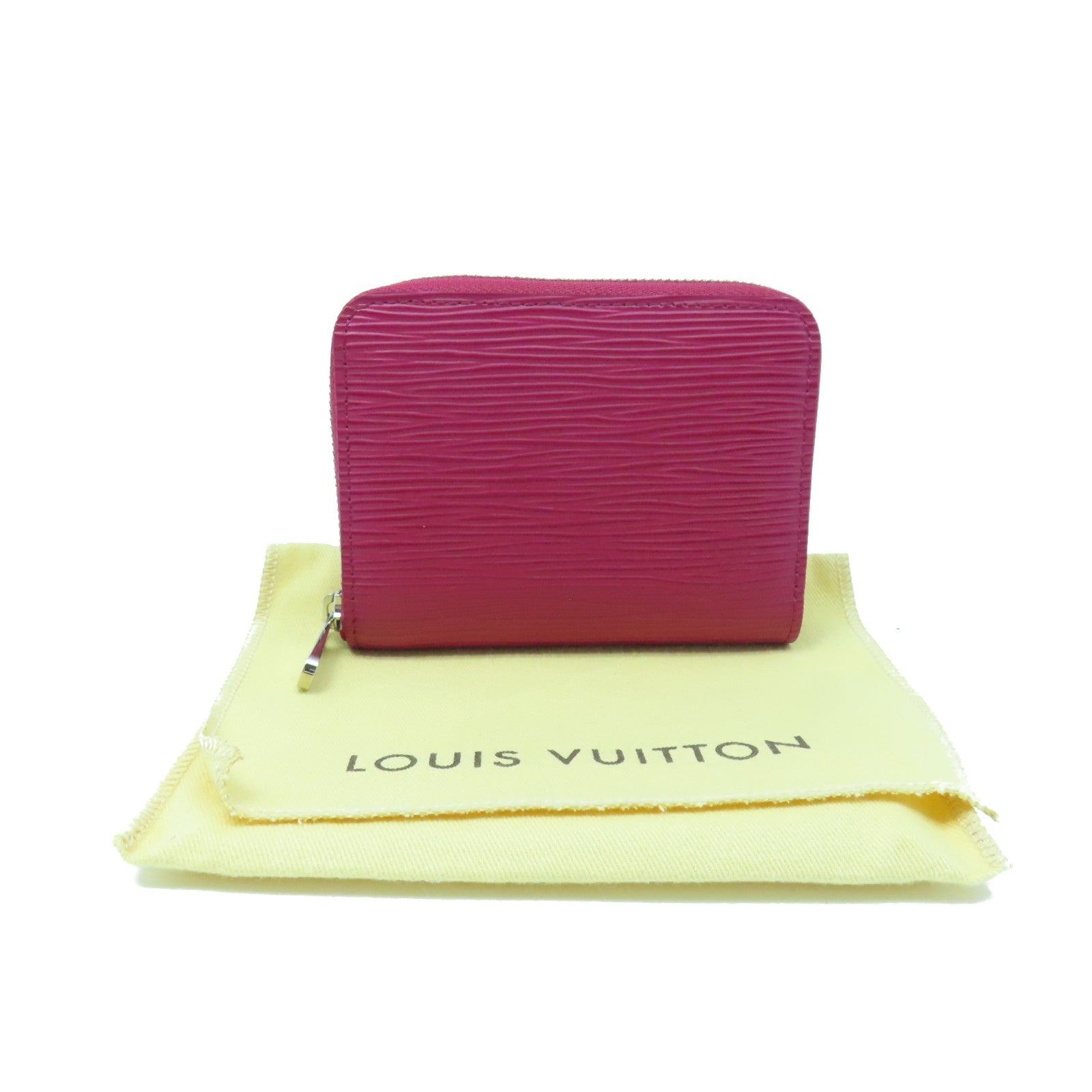 LOUIS VUITTON Epi皮革Zipper Wallet銀扣卡片包紅色