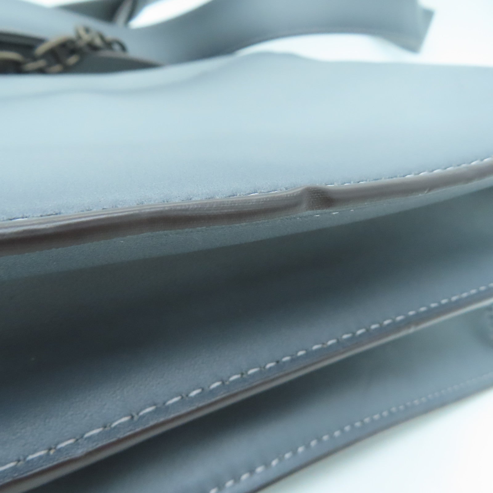 COACH 牛皮皮革Shoulder Bag银扣肩背袋灰色