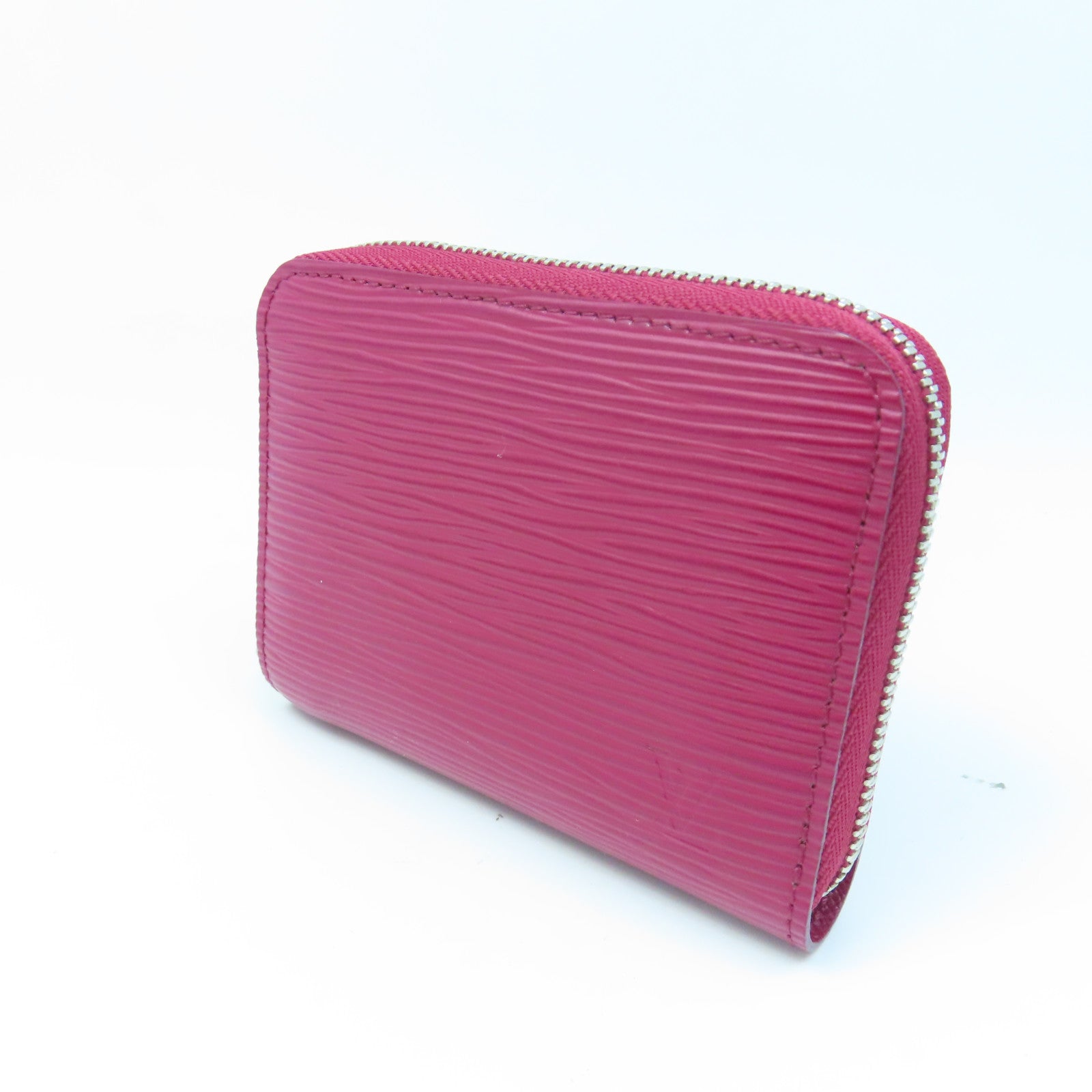 LOUIS VUITTON Epi皮革Zipper Wallet銀扣卡片包紅色