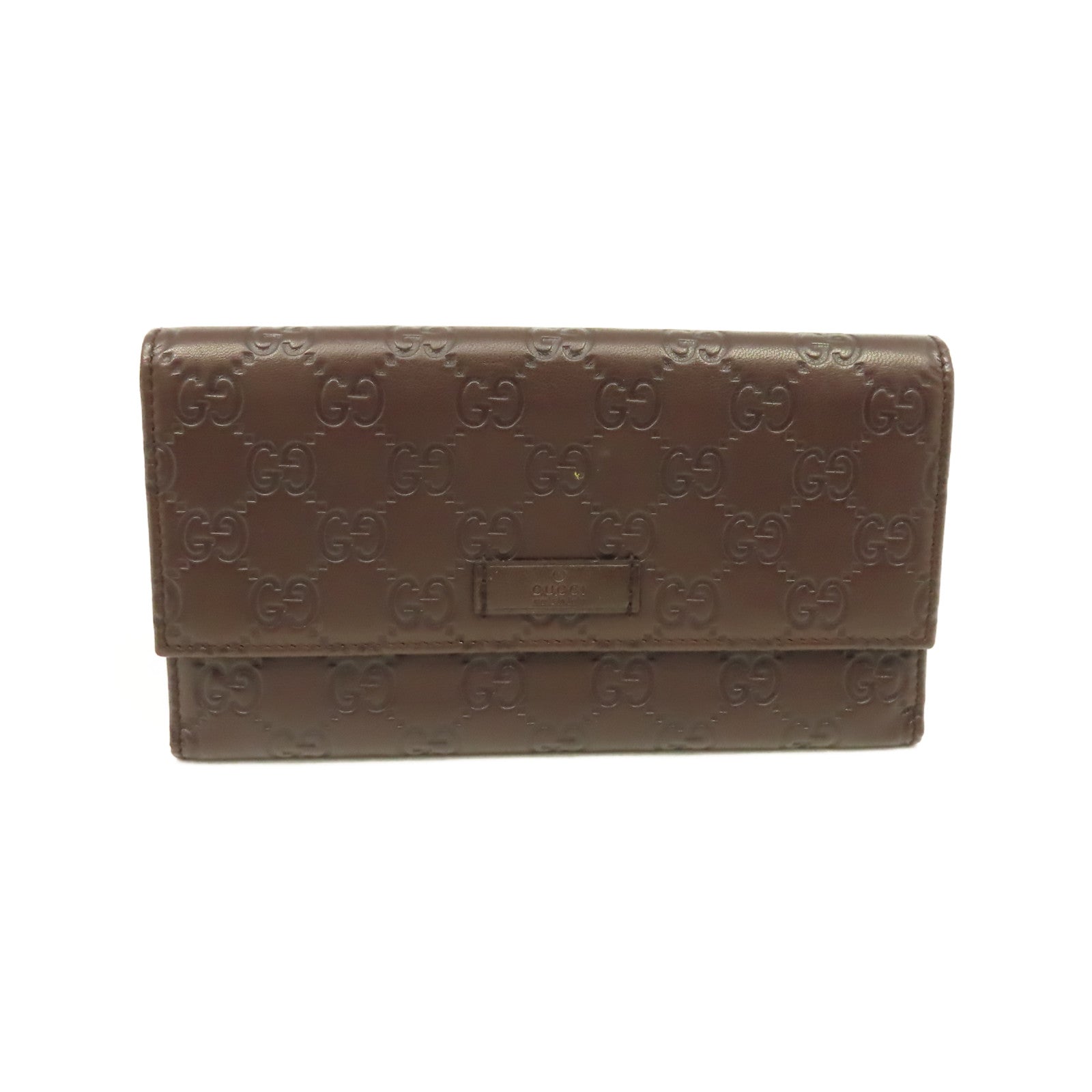GUCCI 【激減優惠】牛皮皮革Long Wallet長錢包啡色