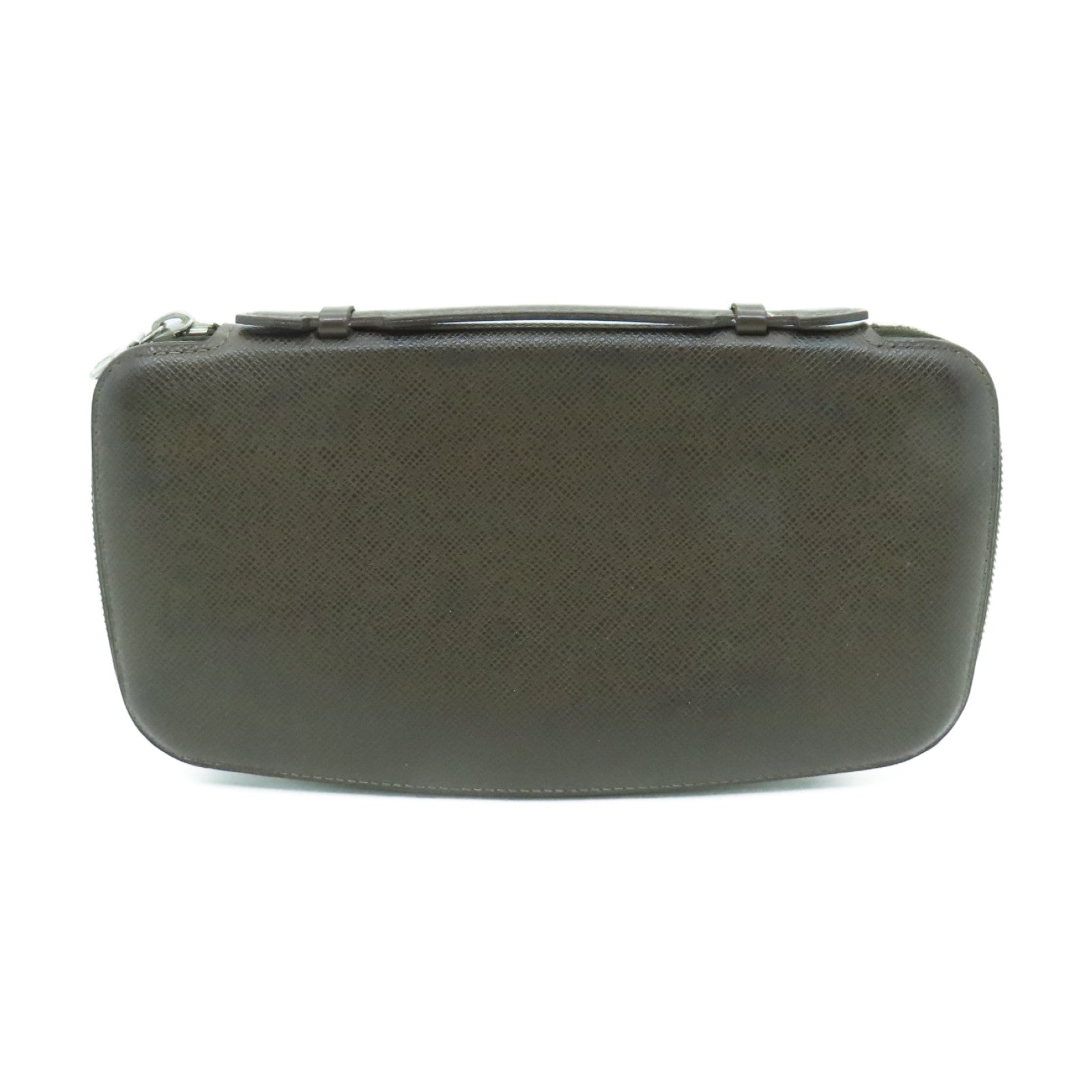 LOUIS VUITTON 【激減優惠】皮革Clutch Bag銀扣手拿包啡色