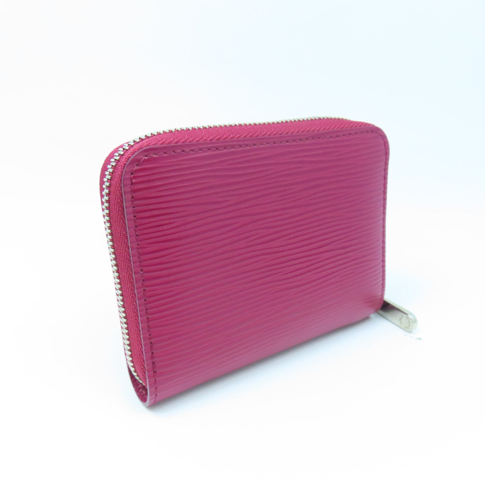 LOUIS VUITTON Epi皮革Zipper Wallet銀扣卡片包紅色