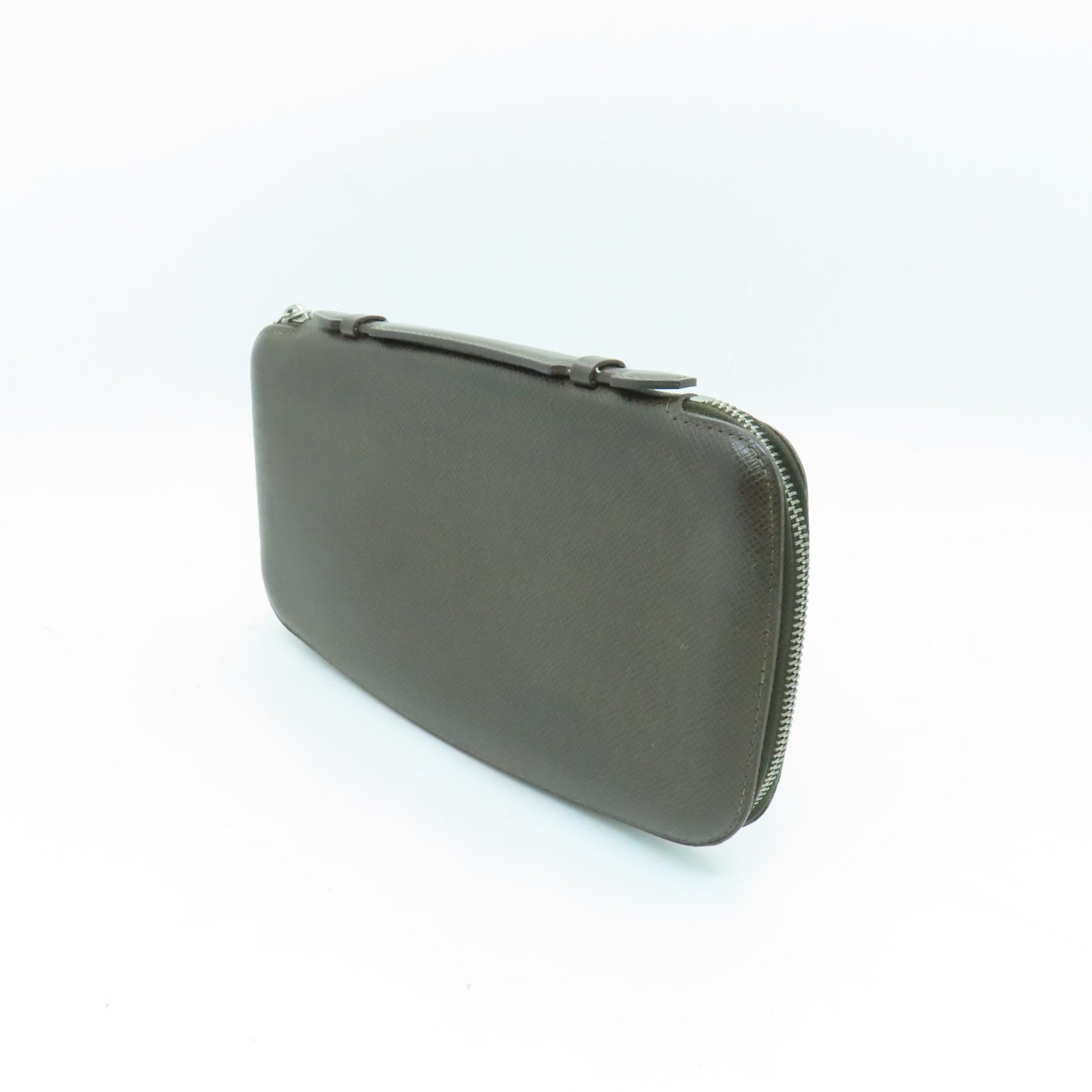 LOUIS VUITTON 【激減優惠】皮革Clutch Bag銀扣手拿包啡色